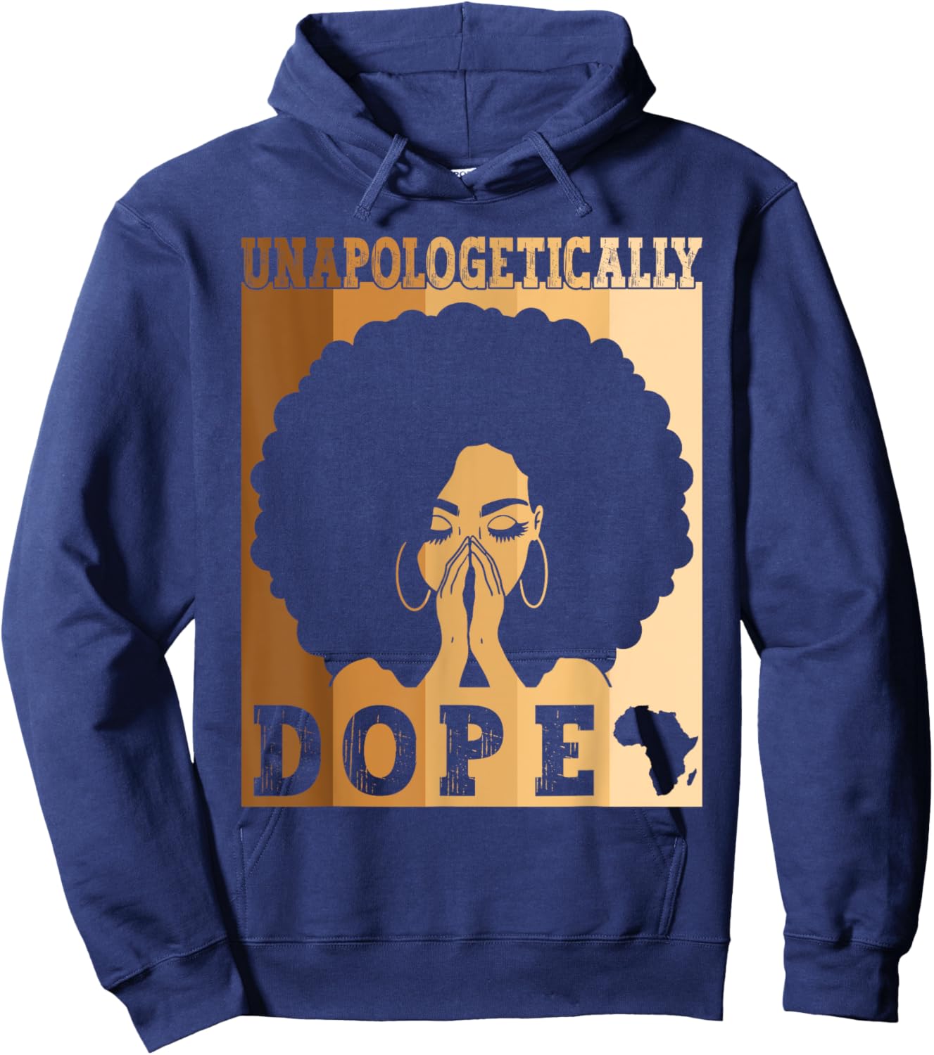 Unapologetically Dope Black Afro Melanin Black History Month Hoodie - Hoodie | Navy
