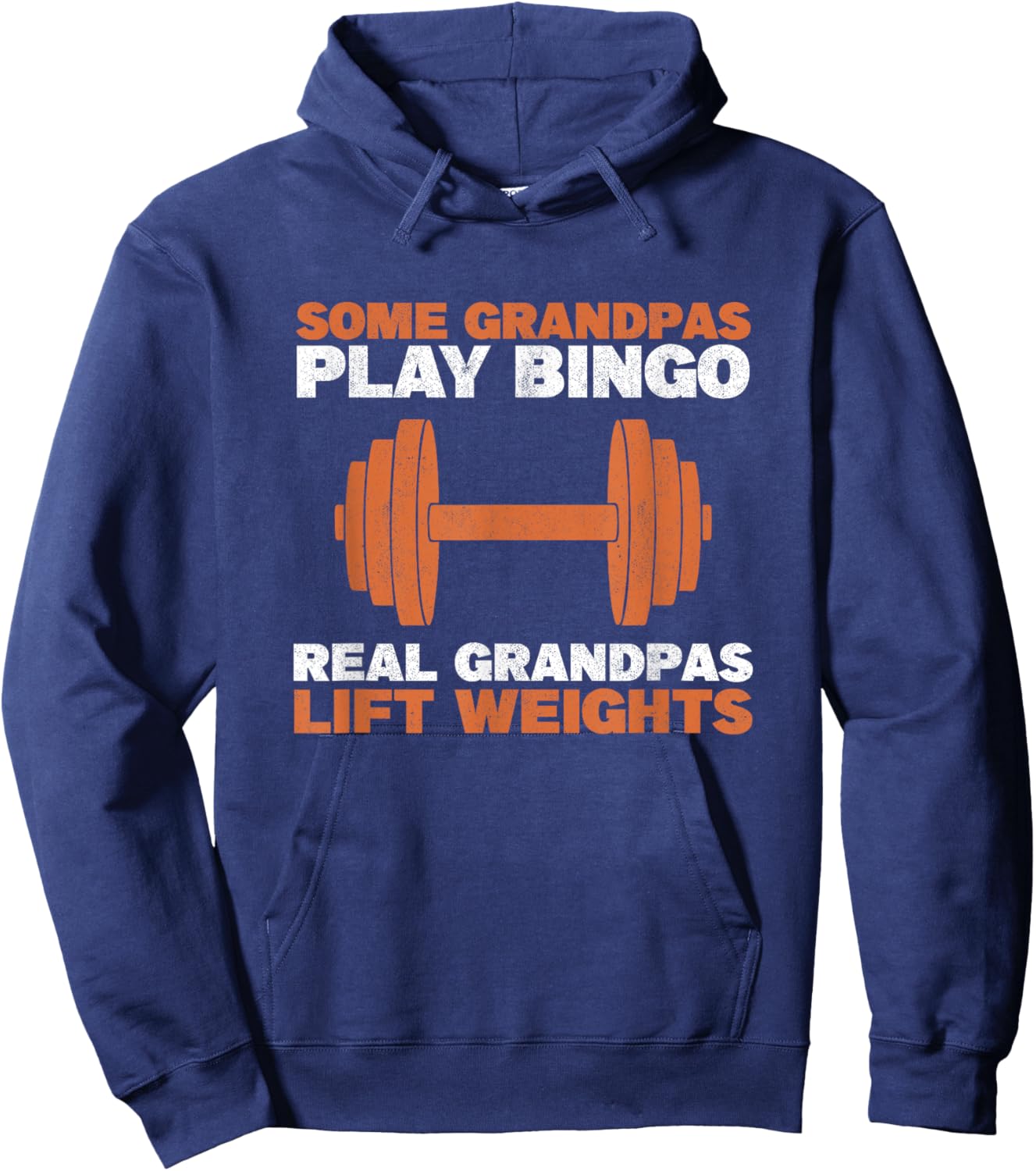 Grandpa Lift Weights Gym Workout Bodybuilding Weightlifting Hoodie - Hoodie | Navy