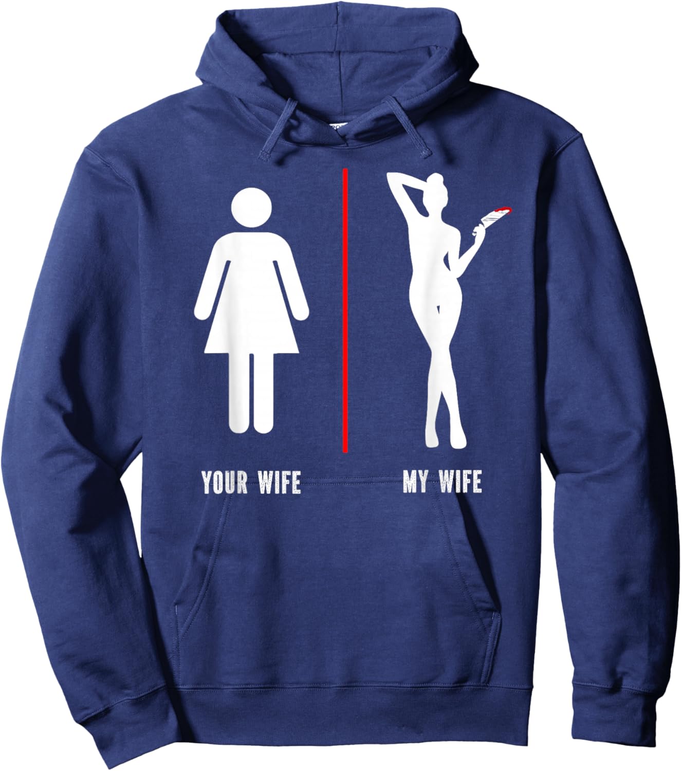Scary Horror Movie Knife Your Wife My Wife Hoodie - Hoodie | Navy