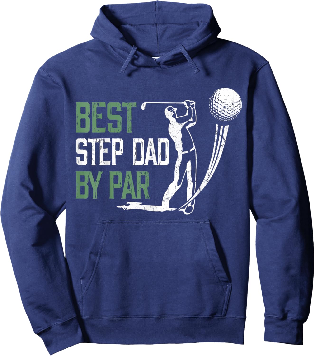 Best Step-Dad By Par Fathers Day Golf Lover Hoodie - Hoodie | Navy
