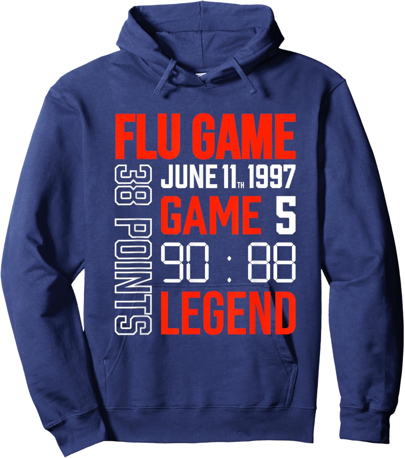 Flu Game Basketball Hiphop Street Fashion Hoodie - Hoodie | Navy