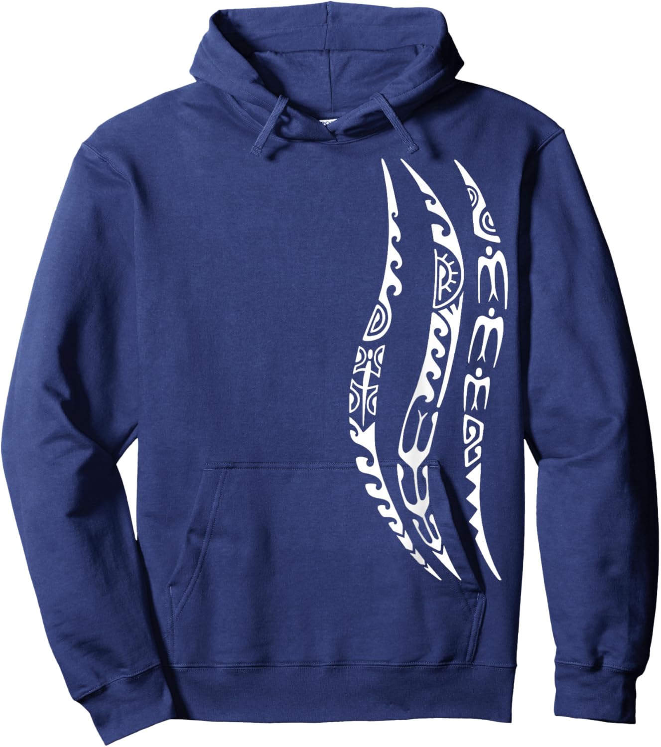Wave Pattern Symbol Haka Culture Maori Tribal New Zealand Hoodie - Hoodie | Navy