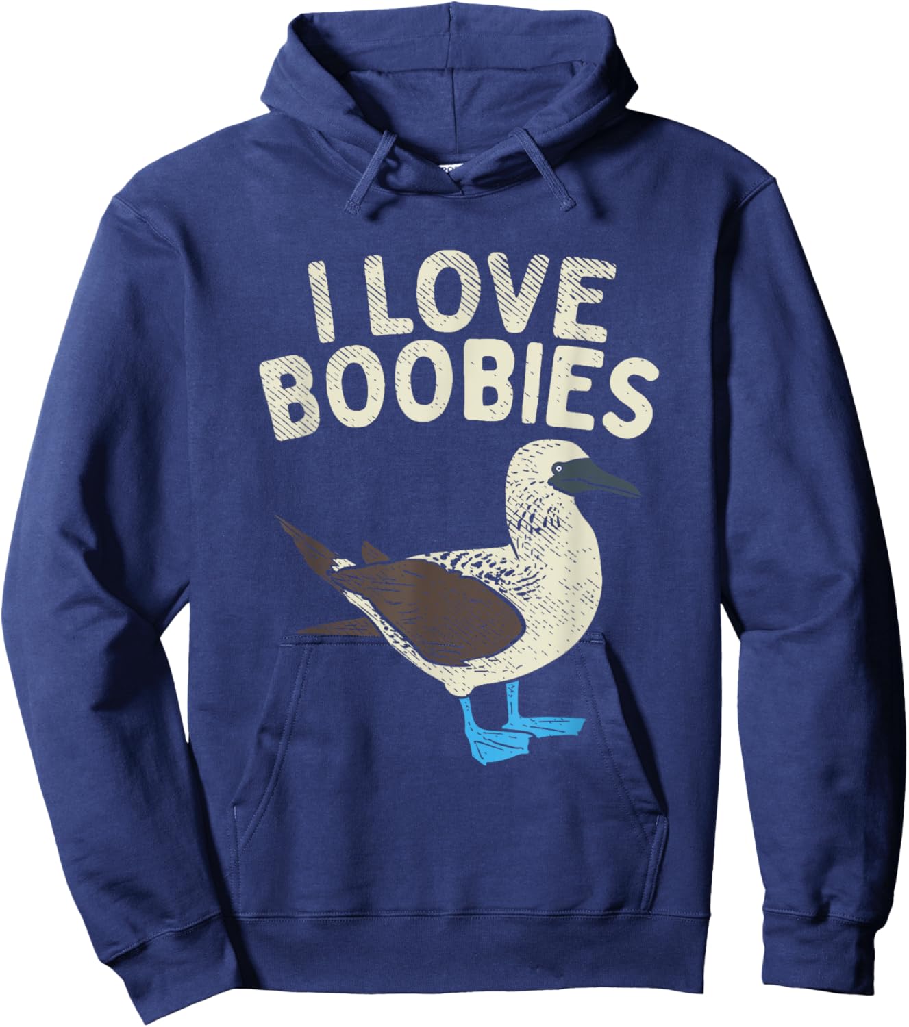 Blue Footed Boobies Word Game - I Love Boobies Pot Hoodie - Hoodie | Navy