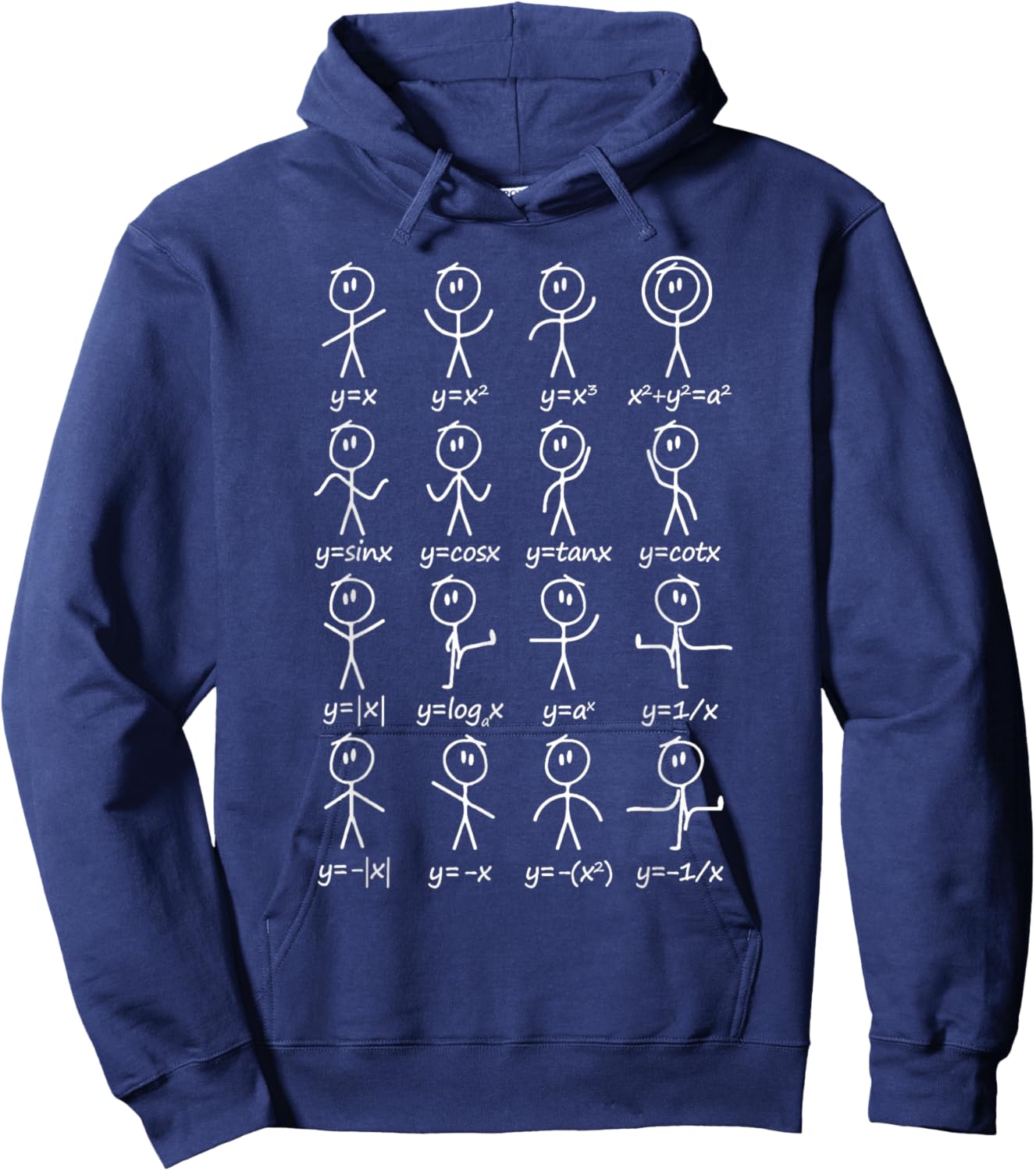 Algebra Dance Funny Graph Figures Math Equation Teacher Hoodie - Hoodie | Navy
