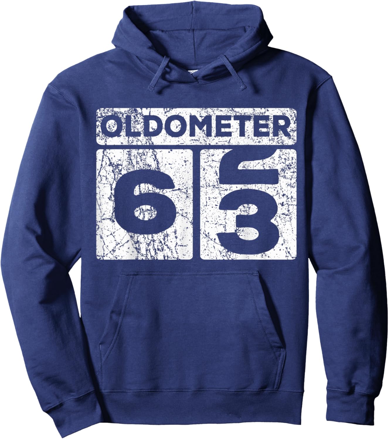 Oldometer 62-63 Car Odometer Funny 63rd Birthday Hoodie - Hoodie | Navy