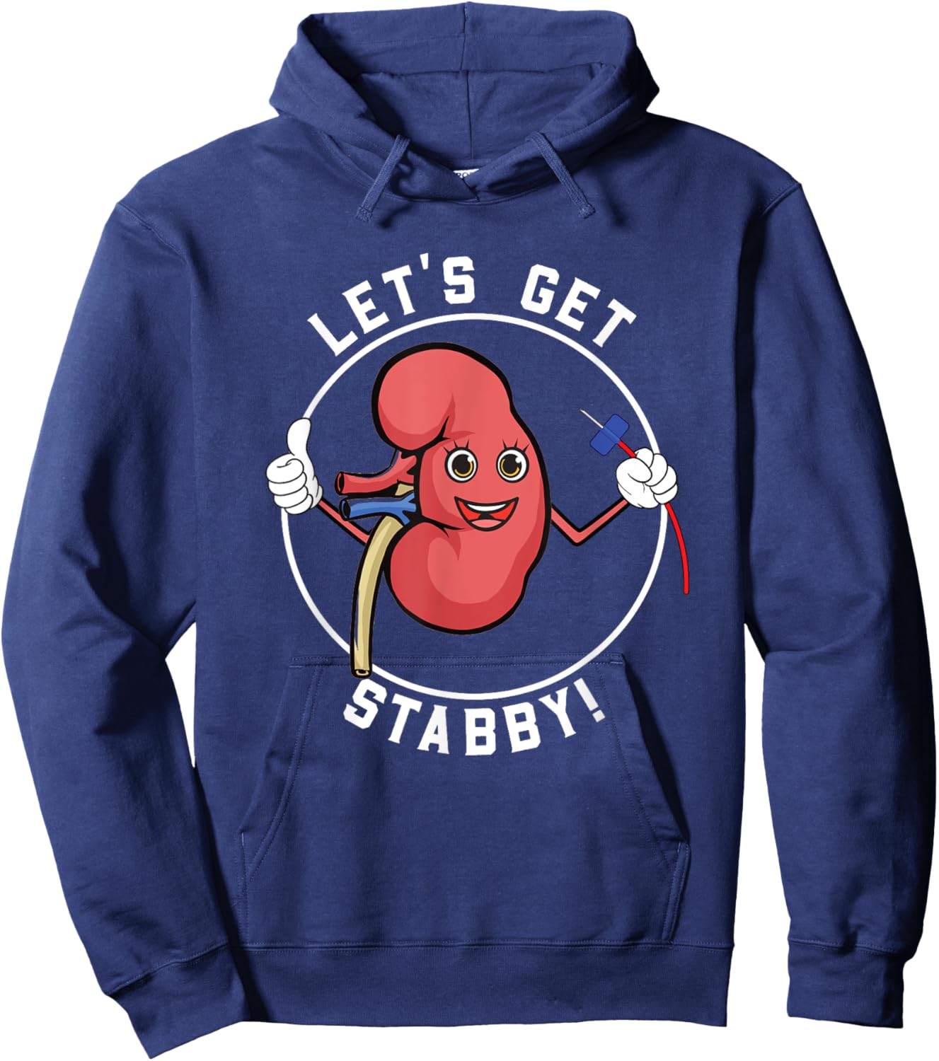 Dialysis Tech CCHT Kawaii Kidney Hoodie - Hoodie | Navy