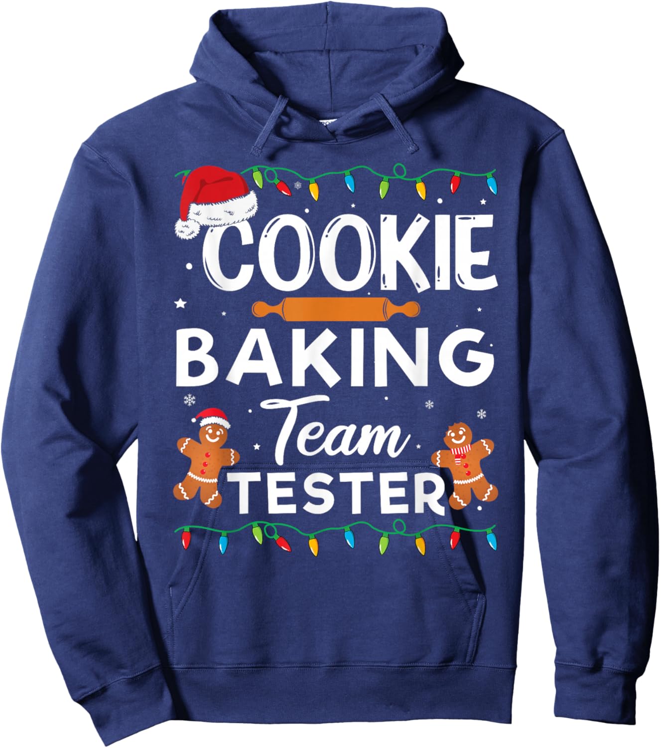 Funny Christmas Cookie Baking Team Tester Team Gingerbread Hoodie - Hoodie | Navy