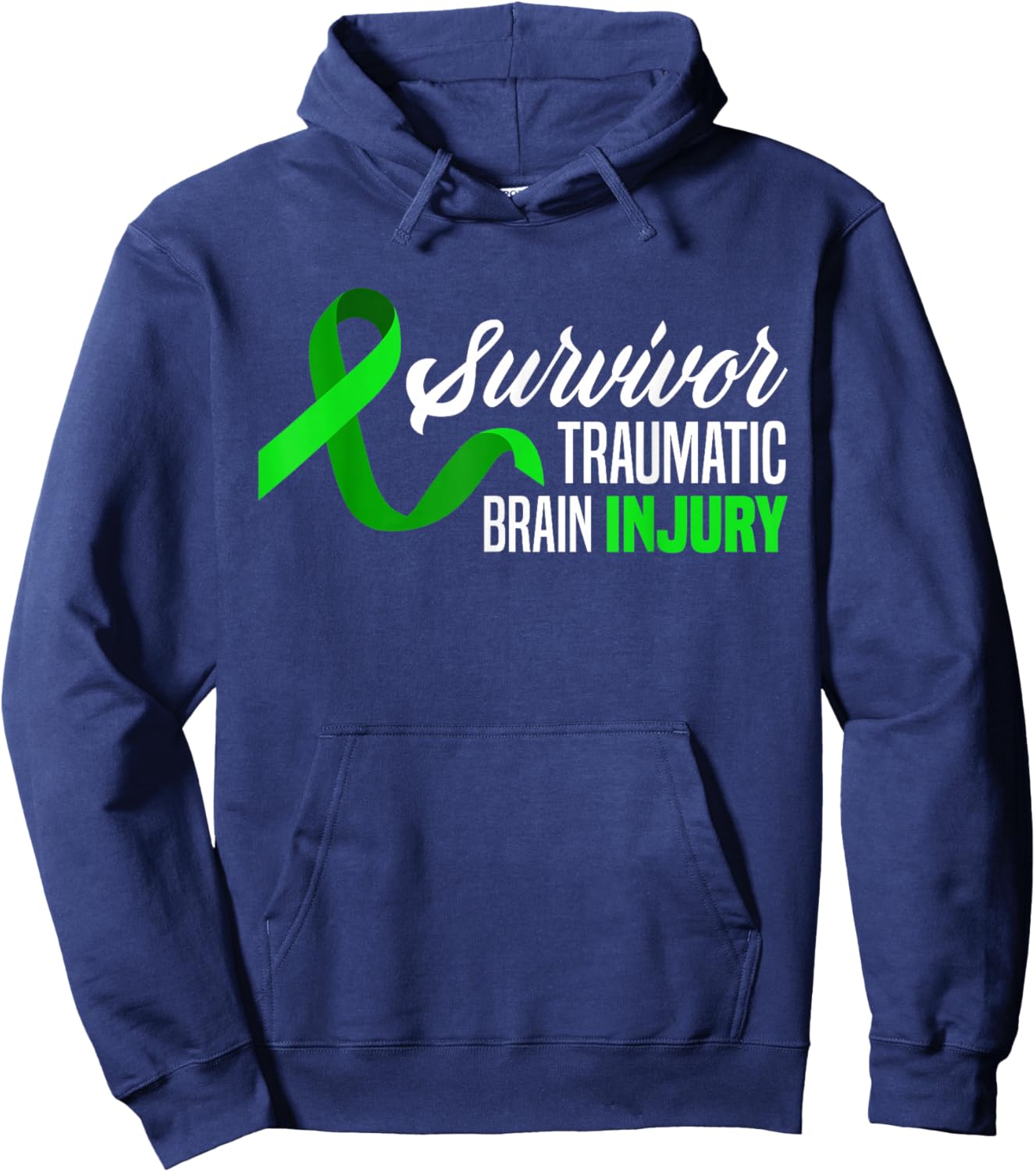 Survivor Traumatic Brain Injury Awareness TBI Survivor Hoodie - Hoodie | Navy