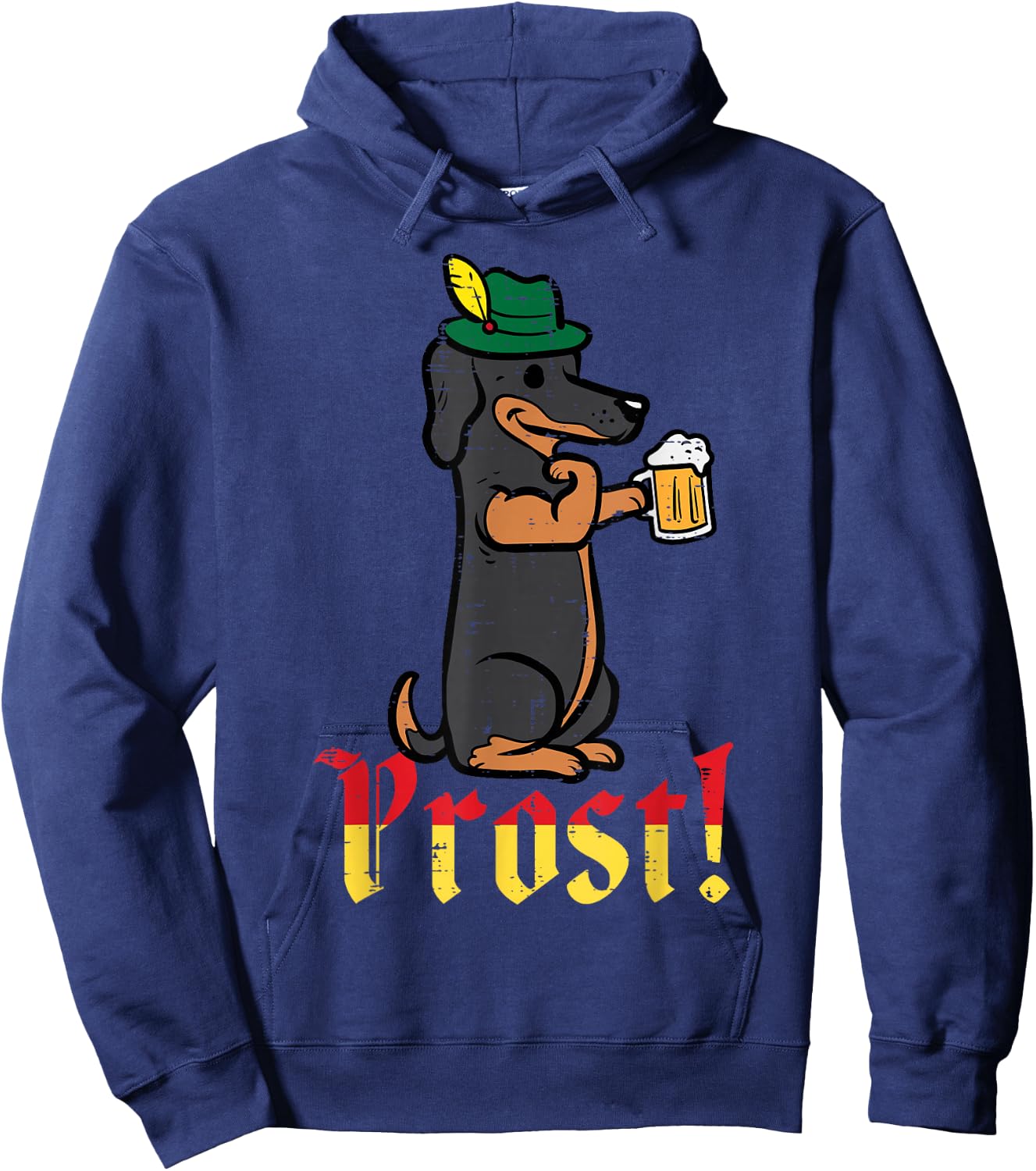 Oktoberfest Dog Dachshund Prost Wiener German Dad Men Women Hoodie - Hoodie | Navy