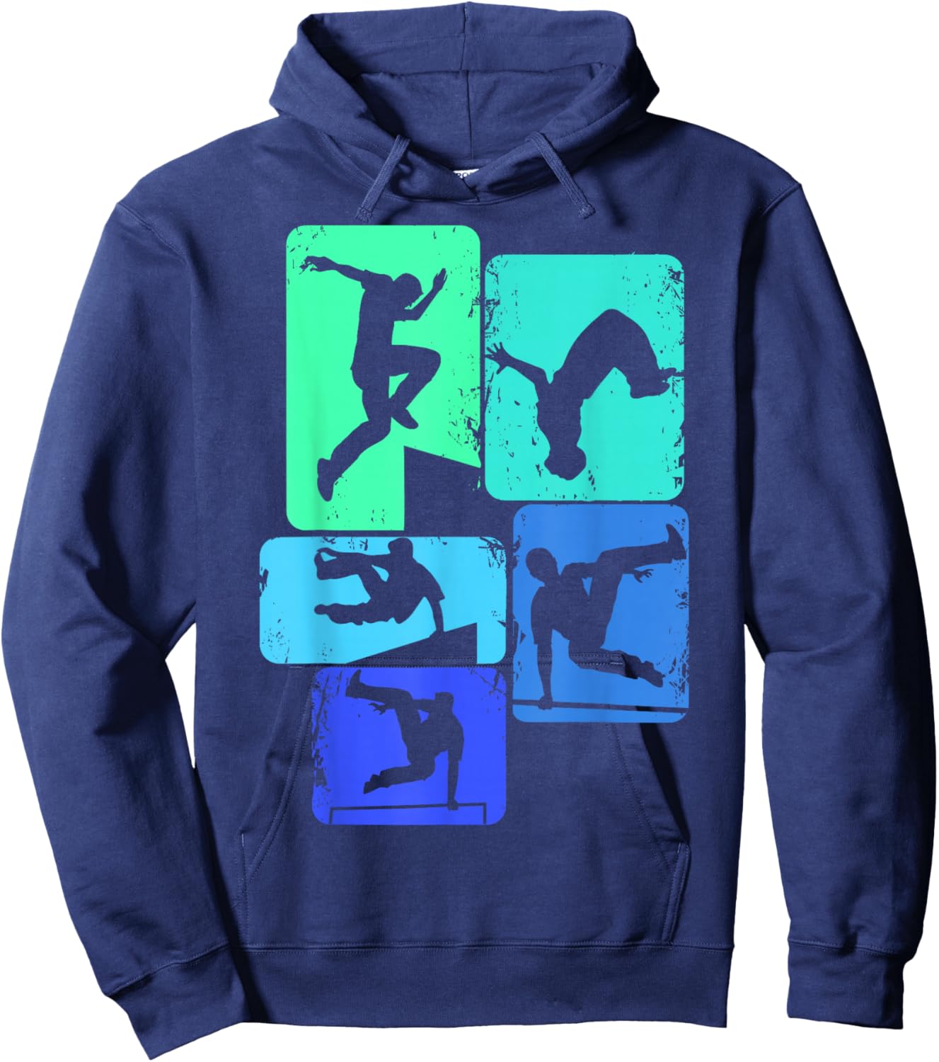 Parkour Traceur Freerunner Freerunning Kids Boys Men Hoodie - Hoodie | Navy