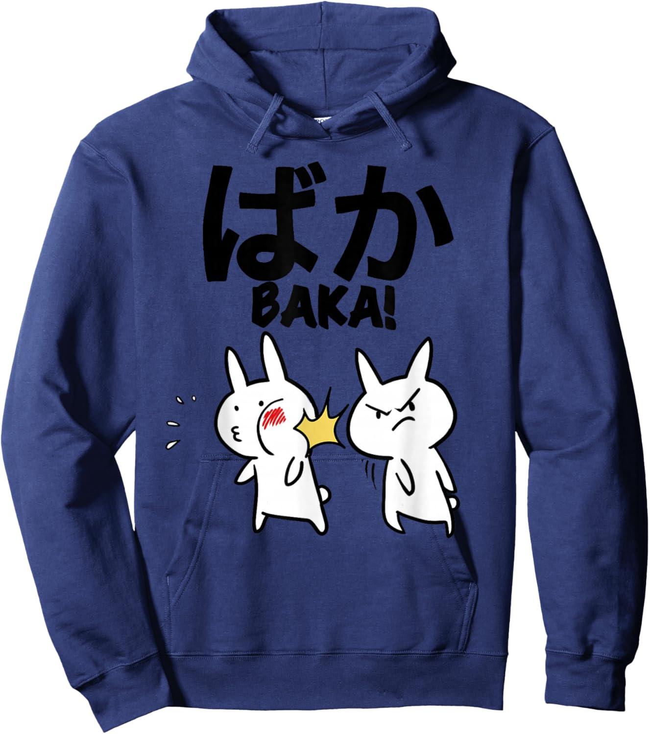 Baka Rabbit Slap Anime Baka Hoodie - Hoodie | Navy