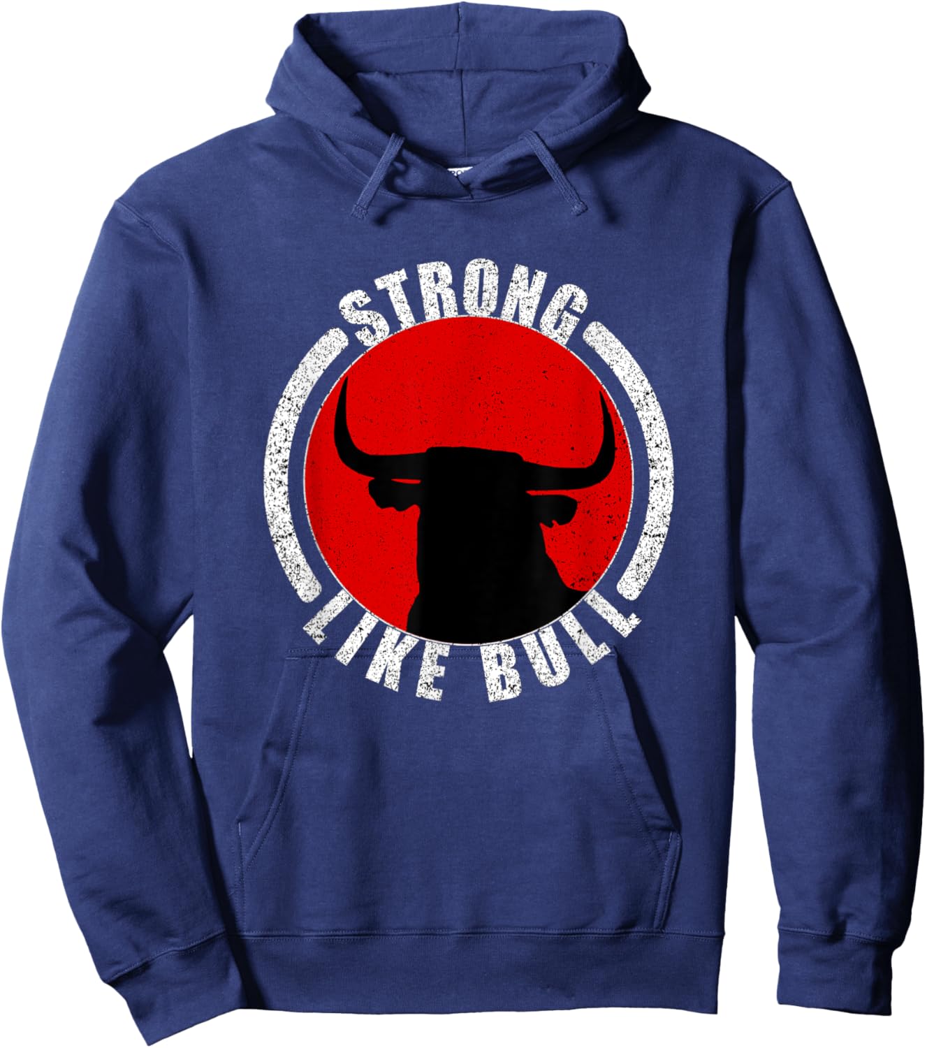 Strong Like Bull Bodybuilding & Power Lifting Hoodie - Hoodie | Navy