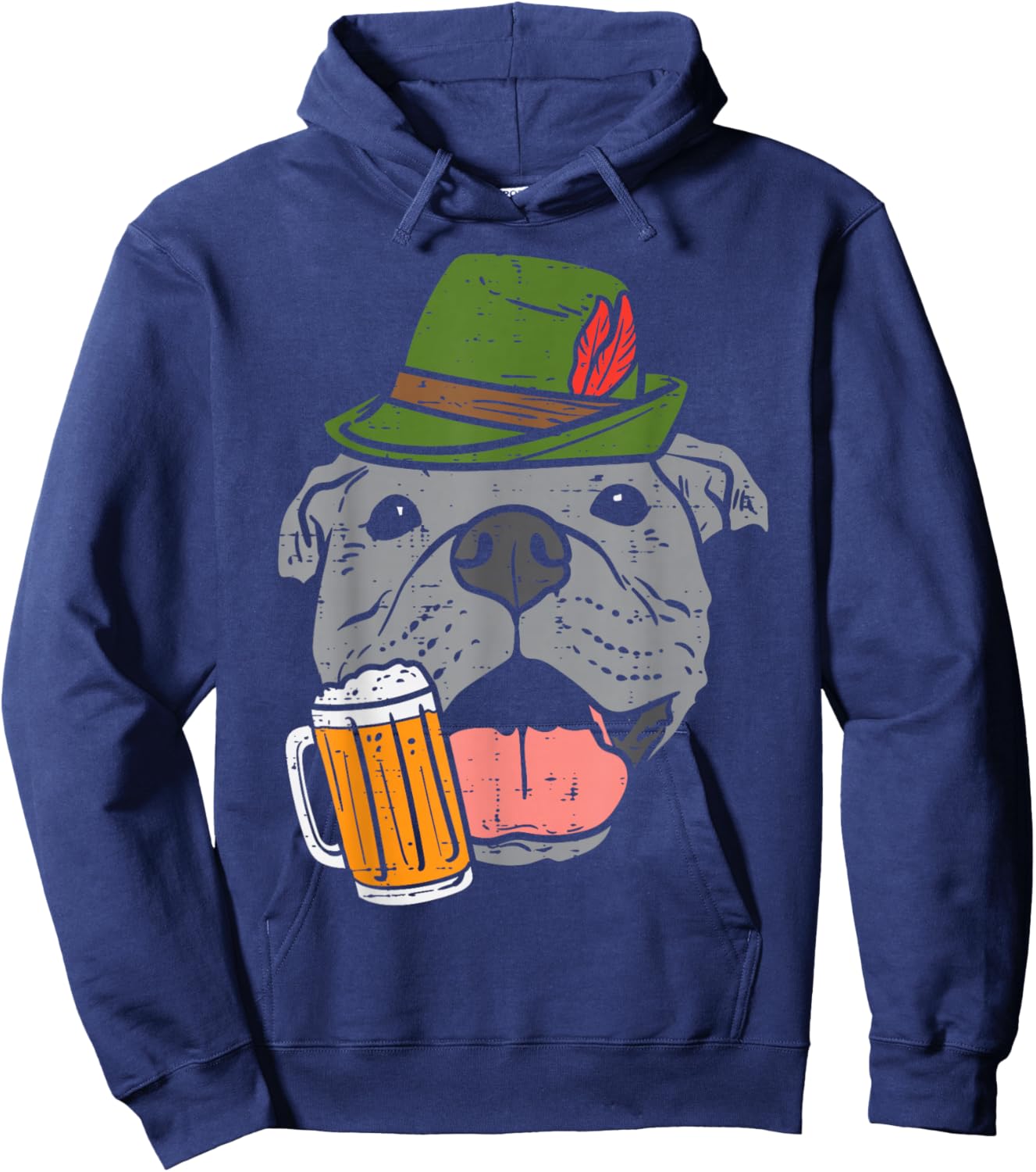 German Pitbull Oktoberfest Bavarian Dog Owner Men Women Hoodie - Hoodie | Navy
