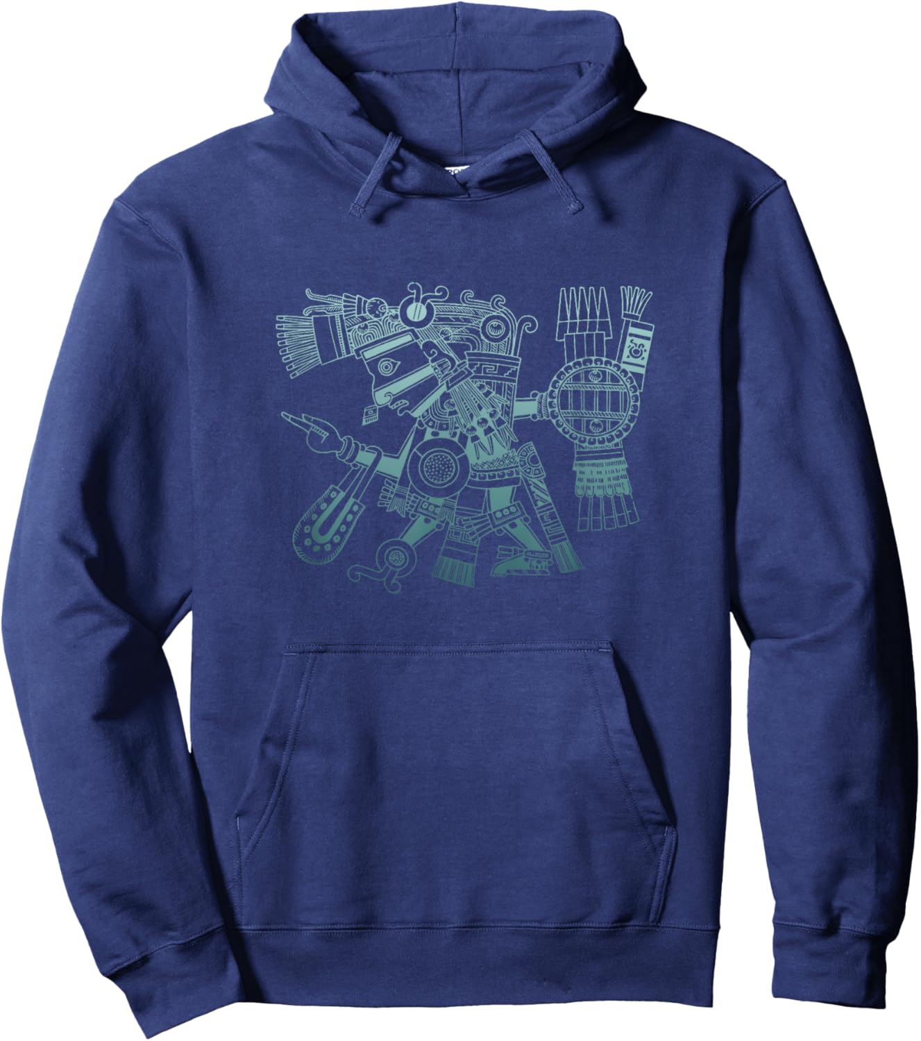 Maya patron deity Tezcatlipoca warrior Aztec Indians Mexico Hoodie - Hoodie | Navy