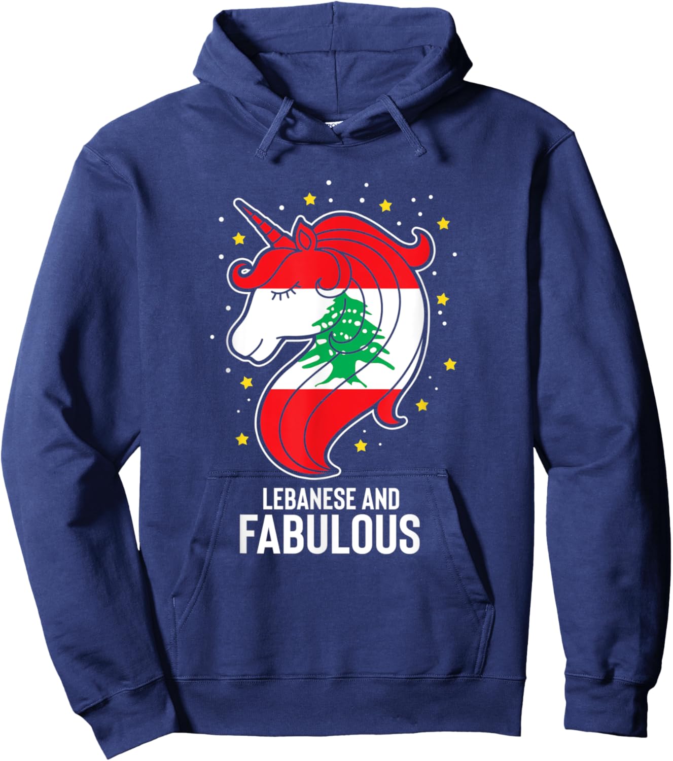 Humorous Lebanese Cute Magical Horse Funny Hoodie - Hoodie | Navy