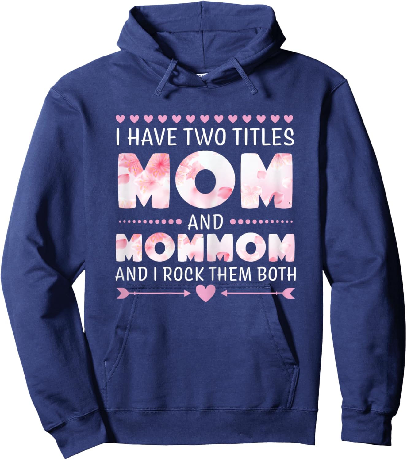 Mommom Mom Mom Mom Grandma Grandma Hoodie - Hoodie | Navy