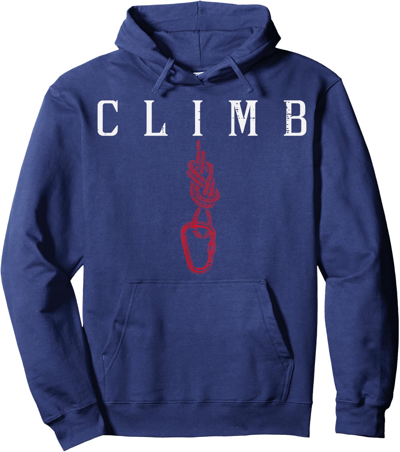 Climb Rope Carabiner Rock Climbing Climber Men Women Kids Hoodie - Hoodie | Navy