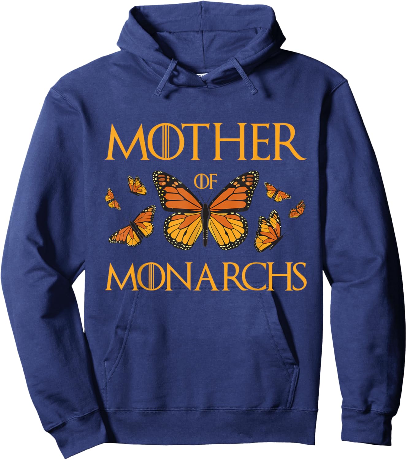 Mother of Monarchs - Butterfly Lover Insect Butterflies Hoodie - Hoodie | Navy