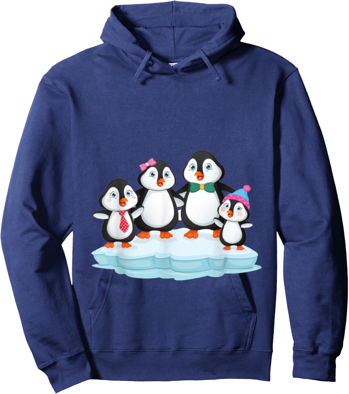 Penguin Family Love Gift Christmas Birthday Hoodie - Hoodie | Navy