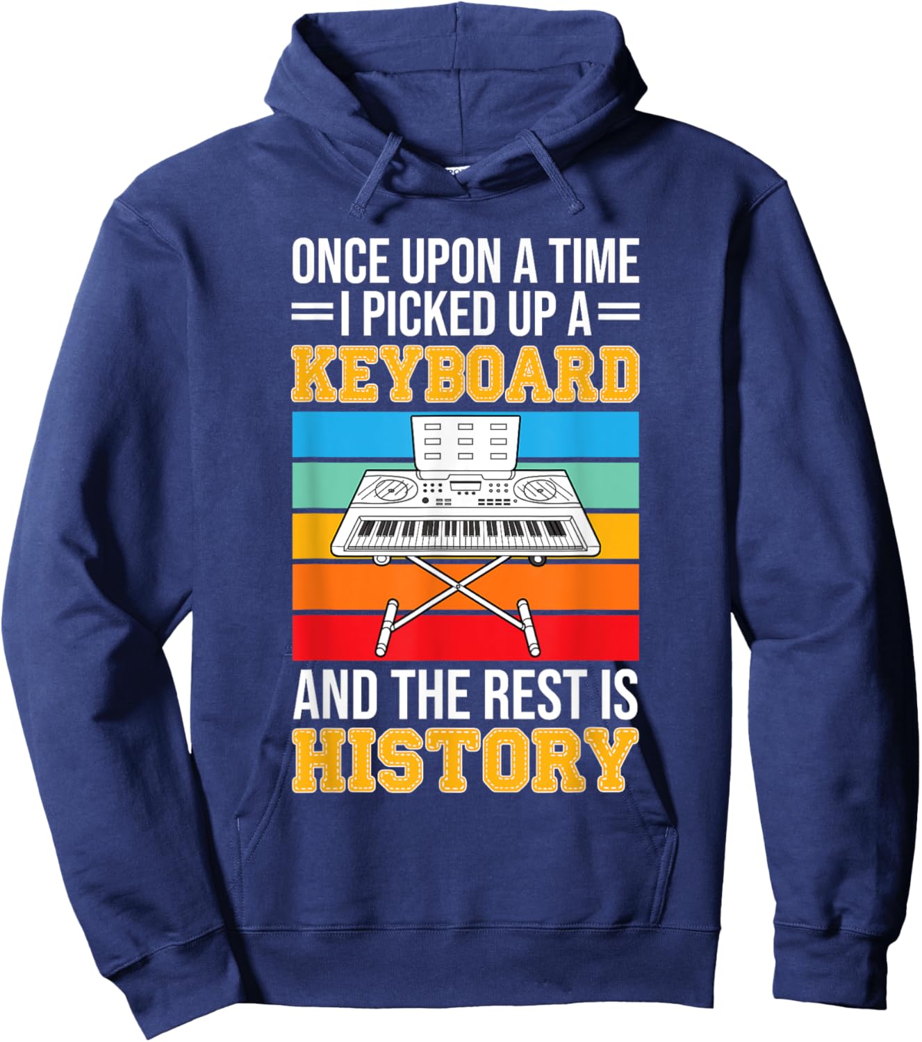 Musical Keyboard Player - Funny Musician Keyboard Expert Hoodie - Hoodie | Navy