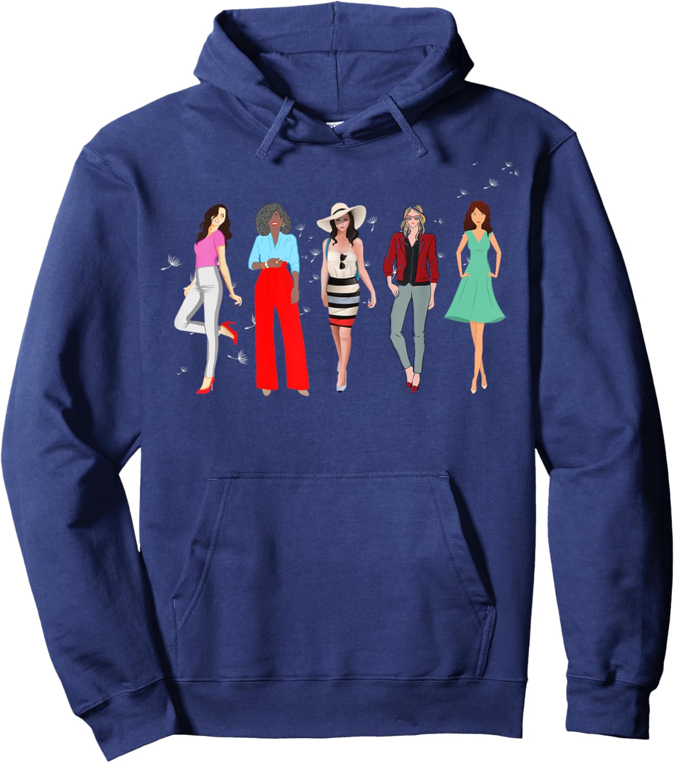 Sassy Classy Sisters Stylish Fashionista Girl Power Hoodie - Hoodie | Navy