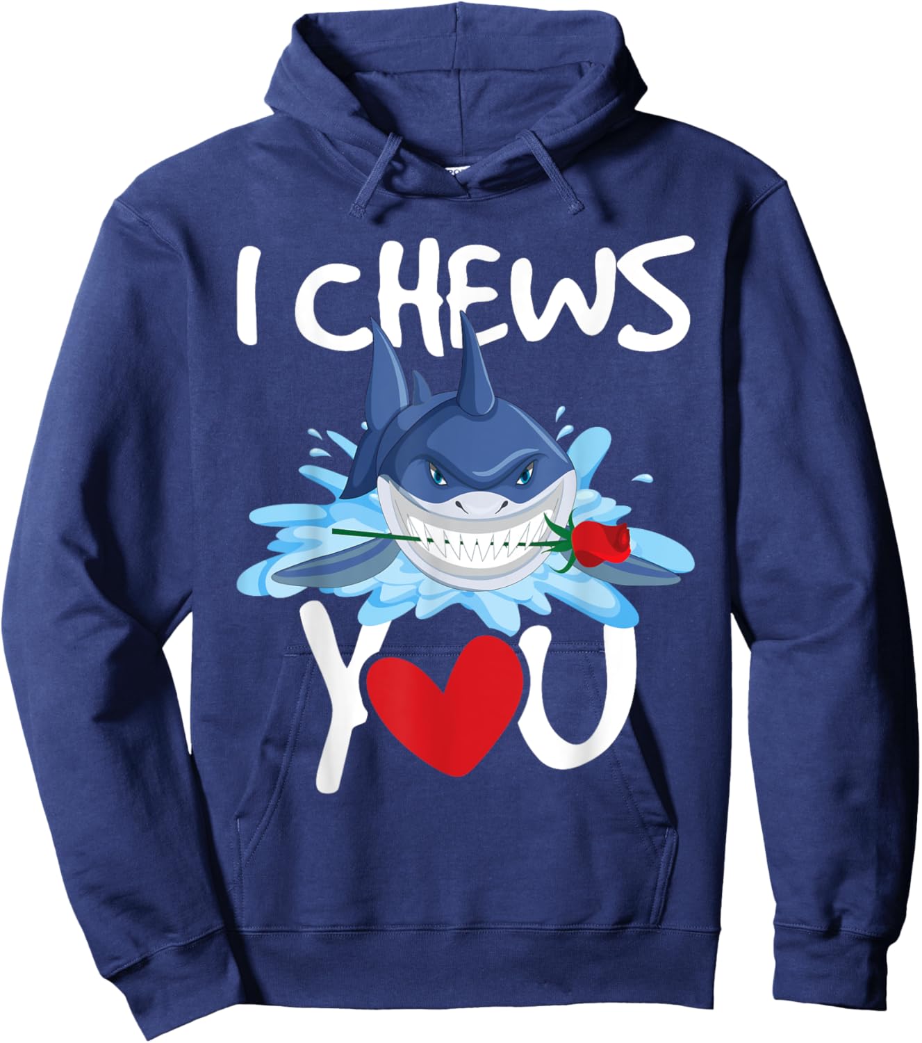 I Chews You - Shark Lovers Wildlife Marine Biologist Science Hoodie - Hoodie | Navy
