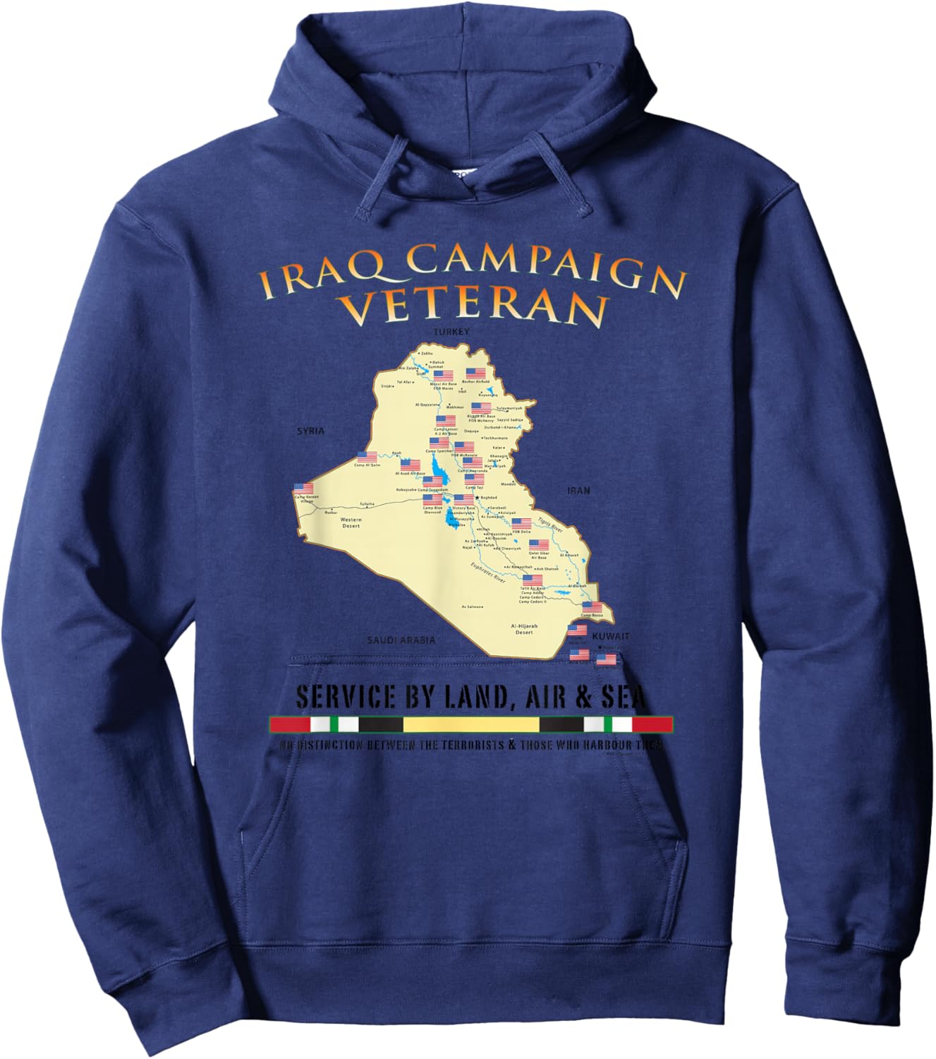Iraq Campaign Veteran Hoodie - Hoodie | Navy