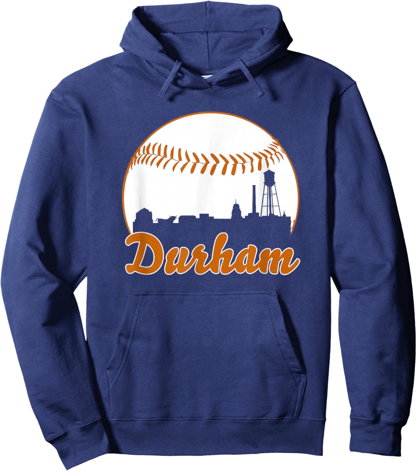 Durham Baseball Skyline North Carolina Hoodie - Hoodie | Navy