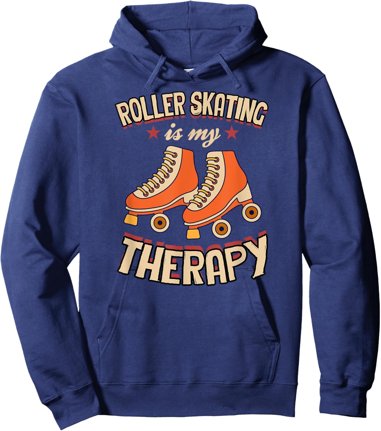 Roller Skating Is My Therapy Hoodie - Hoodie | Navy
