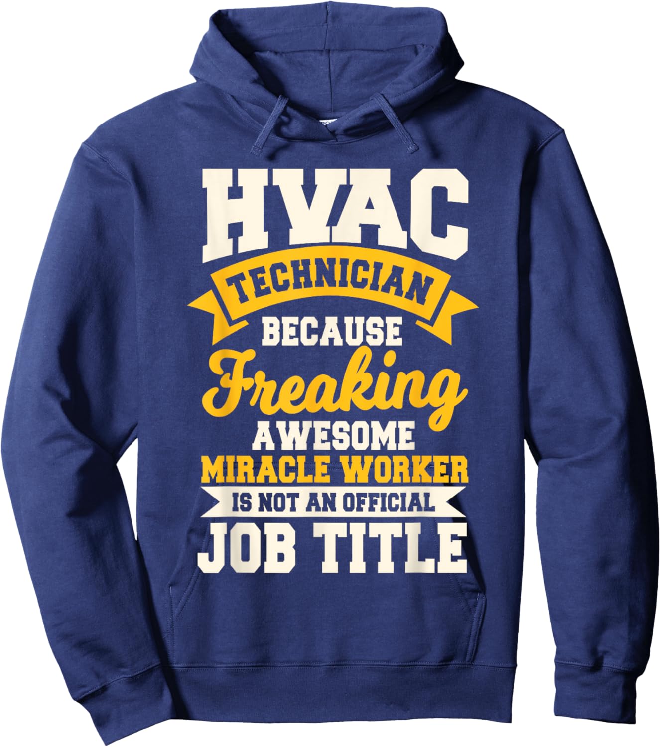 HVAC Technician Mechanic Installer HVACR Tech Service Work Hoodie - Hoodie | Navy