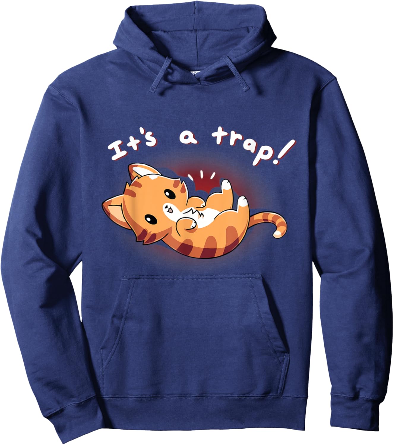 Cute Cat It's A Trap Funny Cat Pet Animal Kawaii Kitty Anime Men Women Kids Hoodie - Hoodie | Navy