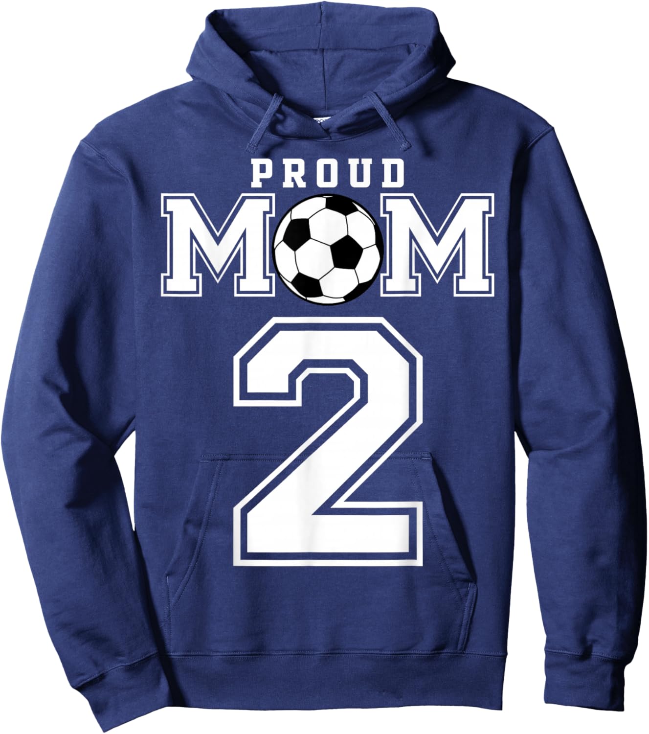 Number 2 Custom Proud Soccer Futbol Mom Personalized Women Hoodie - Hoodie | Navy