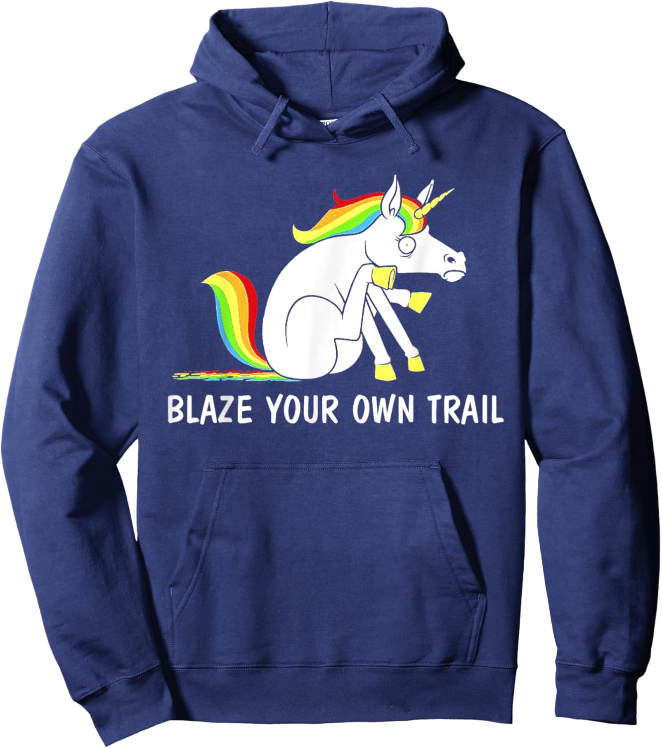 Blaze Your Own Trail Unicorn Hoodie - Hoodie | Navy