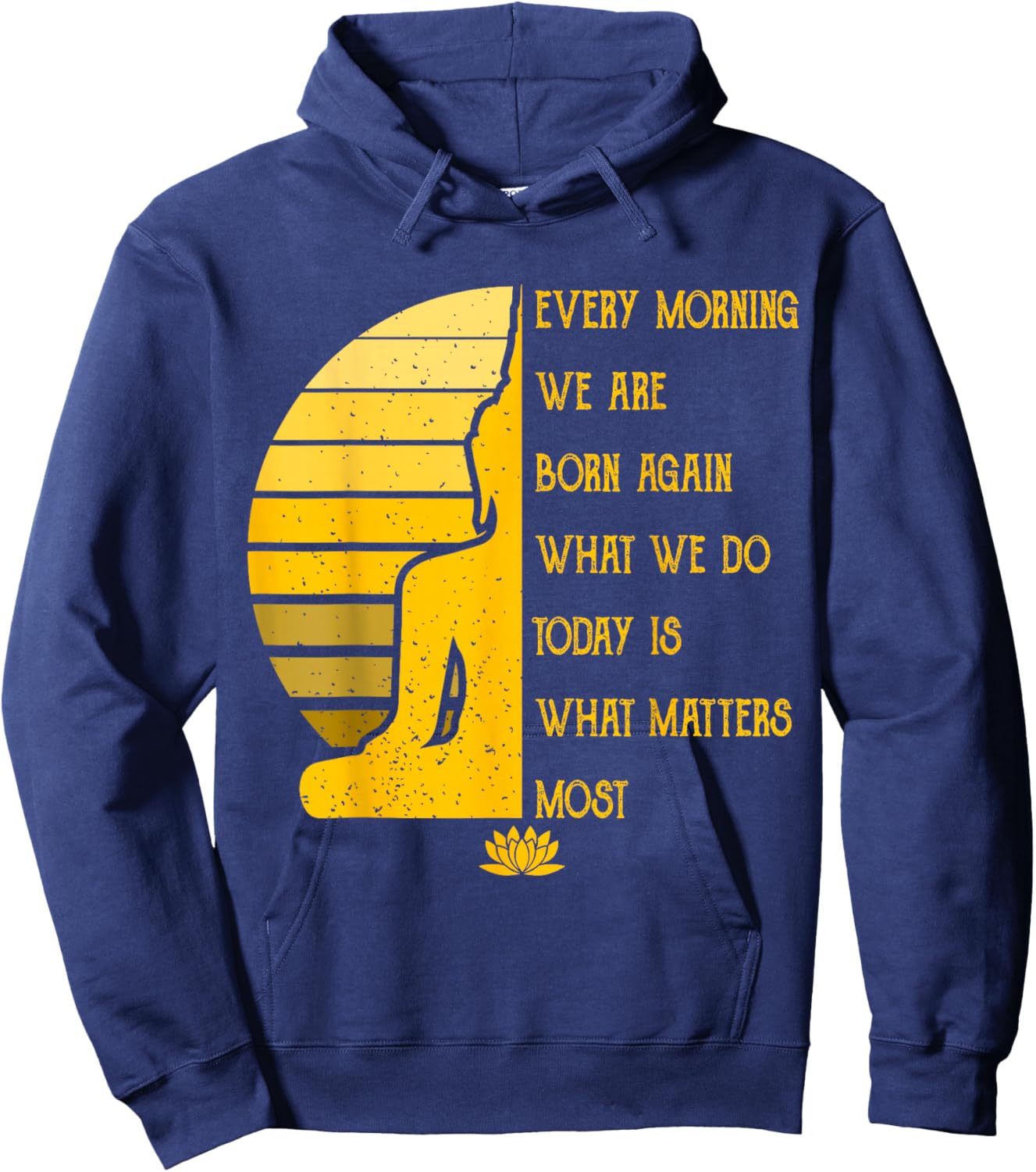 Yoga Meditation Buddha Gift Yoga Teacher Hoodie - Hoodie | Navy