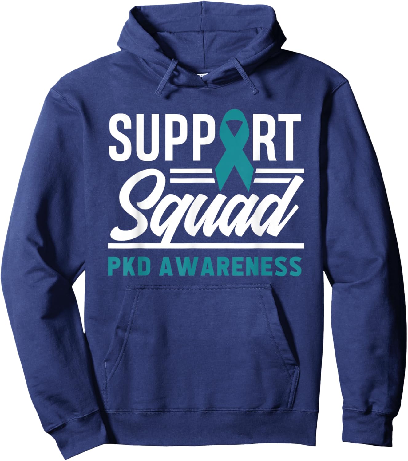 Support Squad Polycystic Kidney Disease Awareness Hoodie - Hoodie | Navy