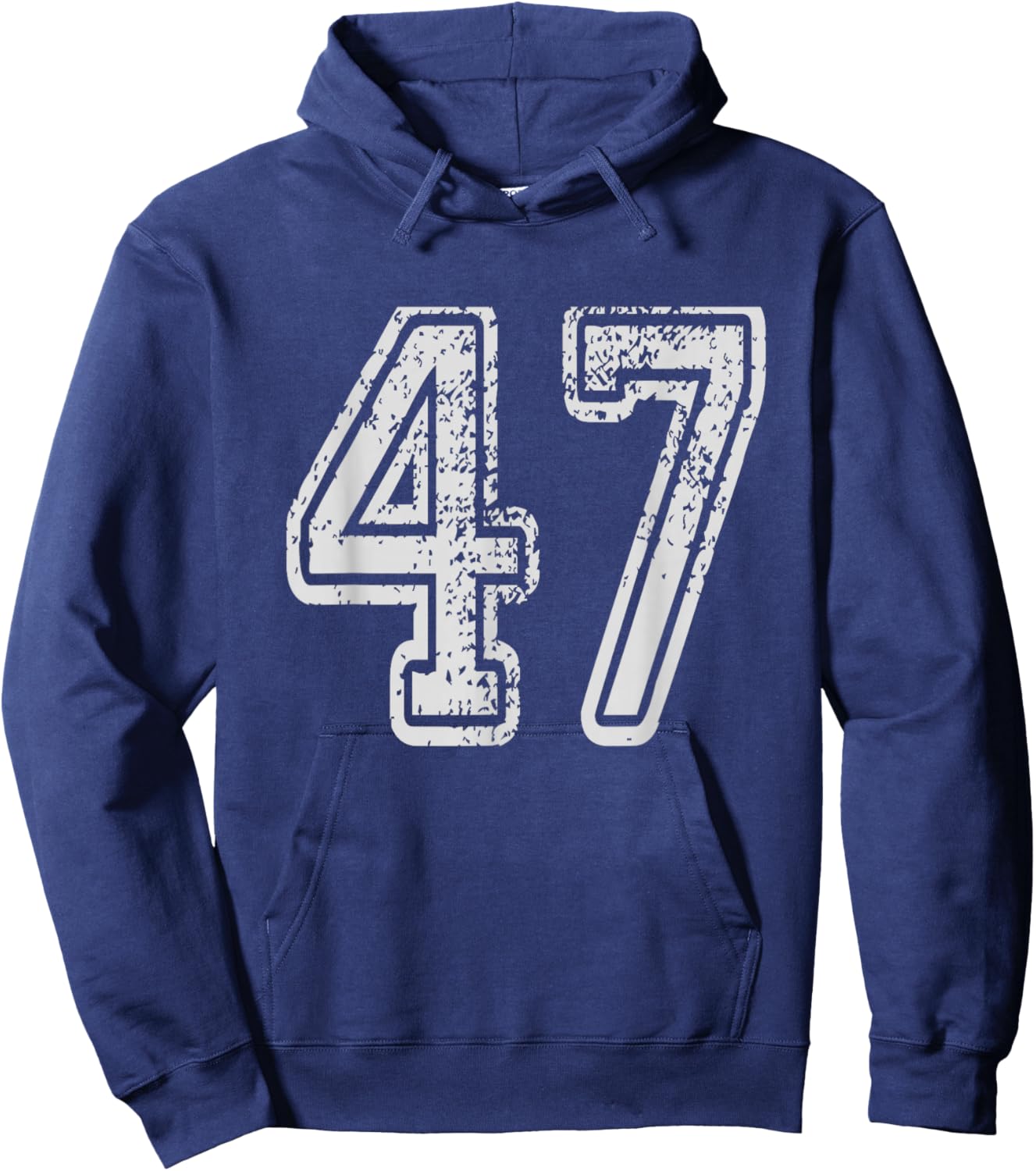 Team Jersey Uniforms Number 47 School Sports 47th Birthday Hoodie - Hoodie | Navy