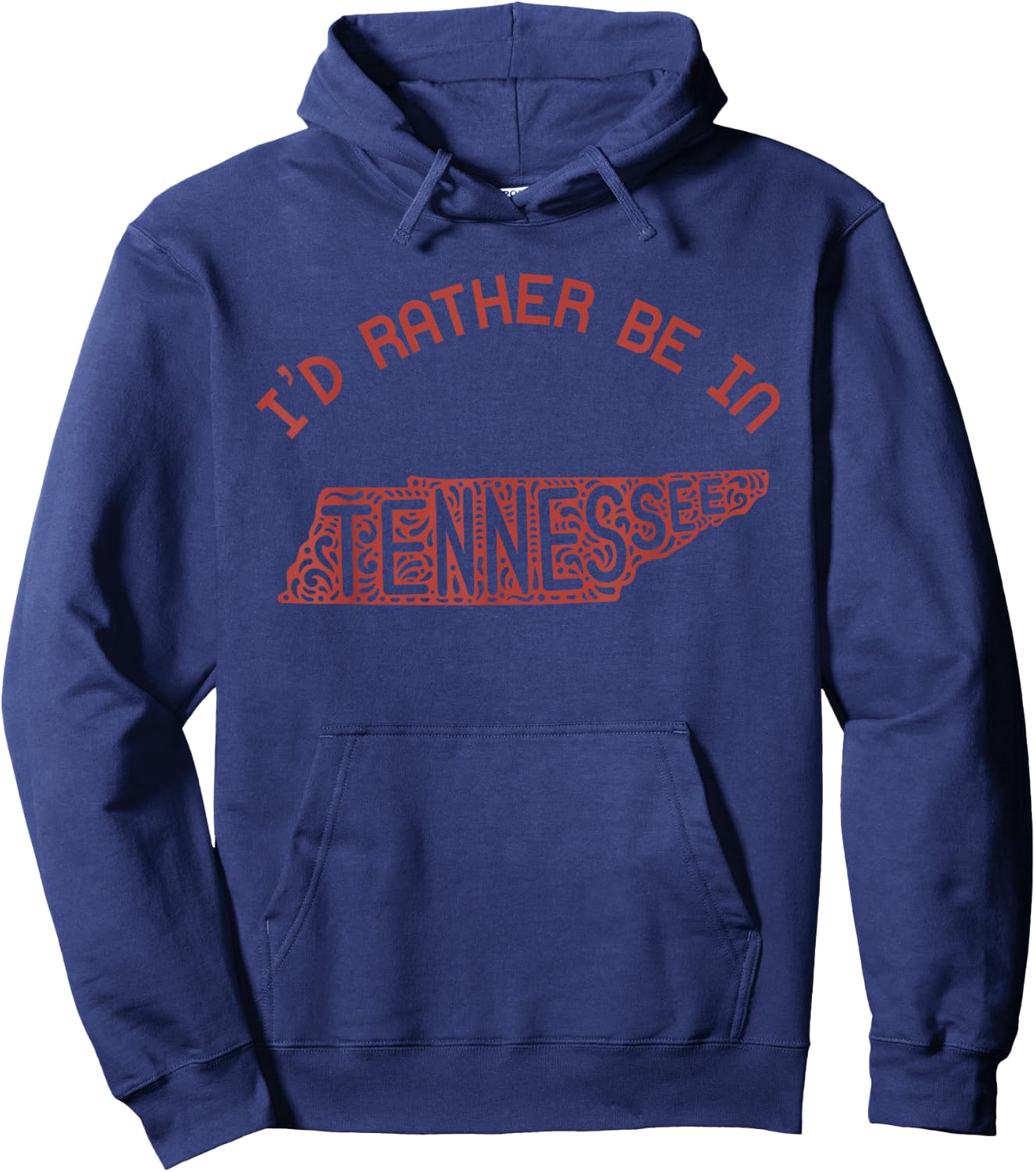 Id Rather Be in Tennessee Vintage State Heart Vacation TN Hoodie - Hoodie | Navy