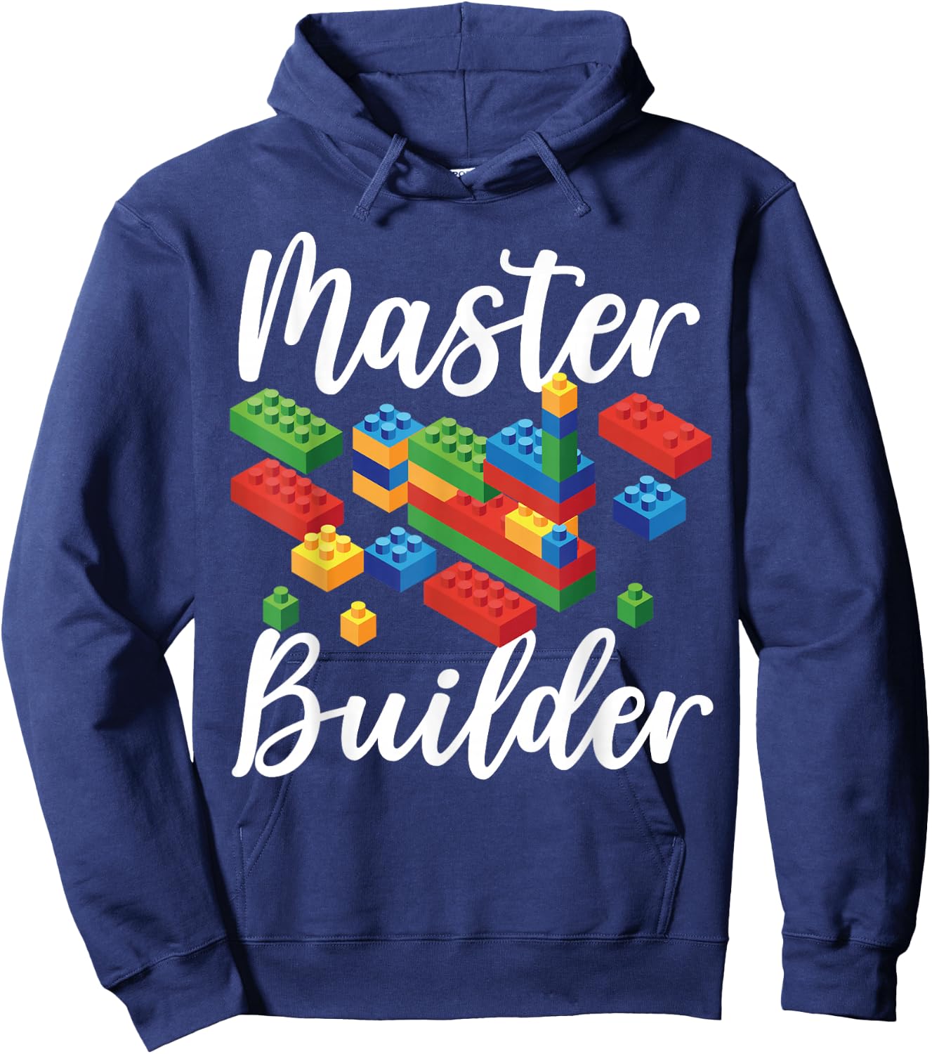 Master Builder Bricks Blocks Play Toys Hoodie - Hoodie | Navy