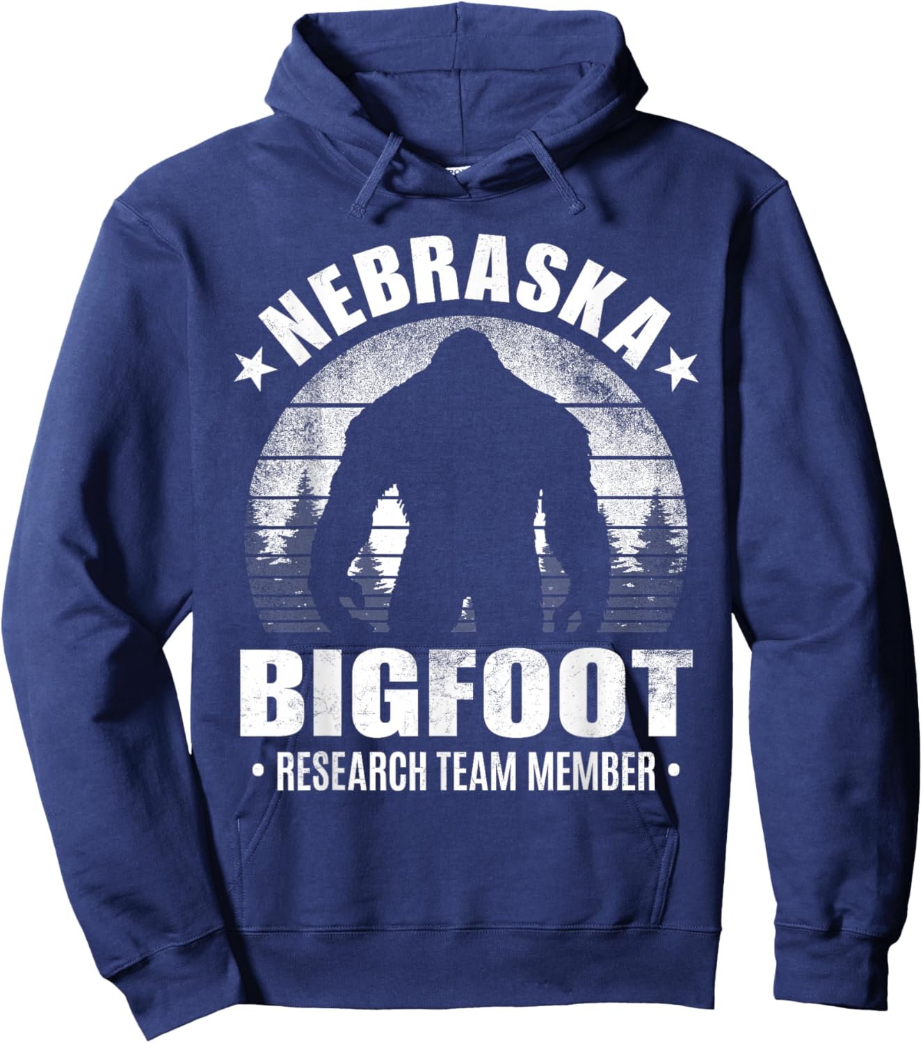 Nebraska Bigfoot Research Team Member Sasquatch Sunset Hoodie - Hoodie | Navy