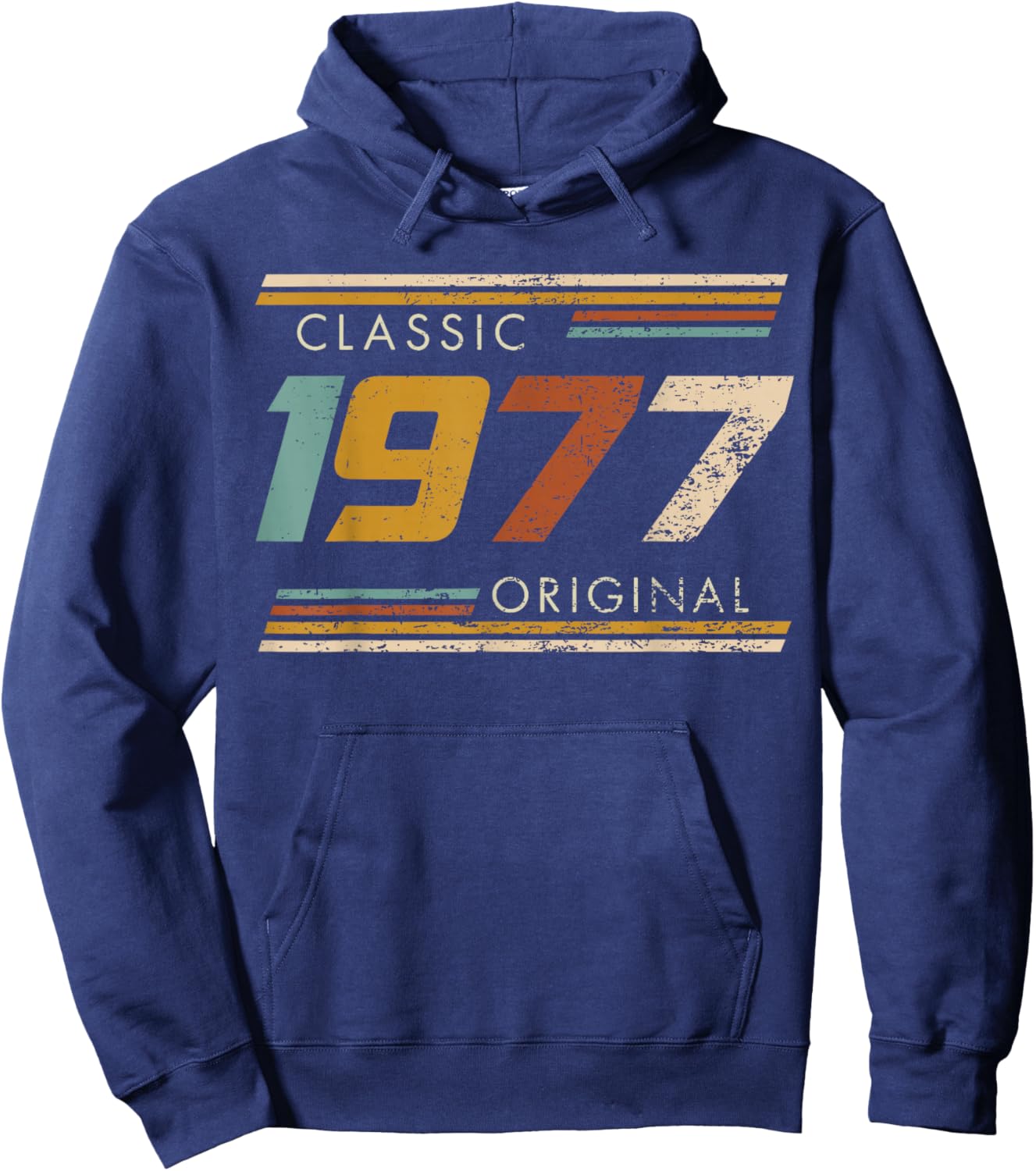 Classic 1977 Original Vintage Birthday Est 1977 Edition Hoodie - Hoodie | Navy