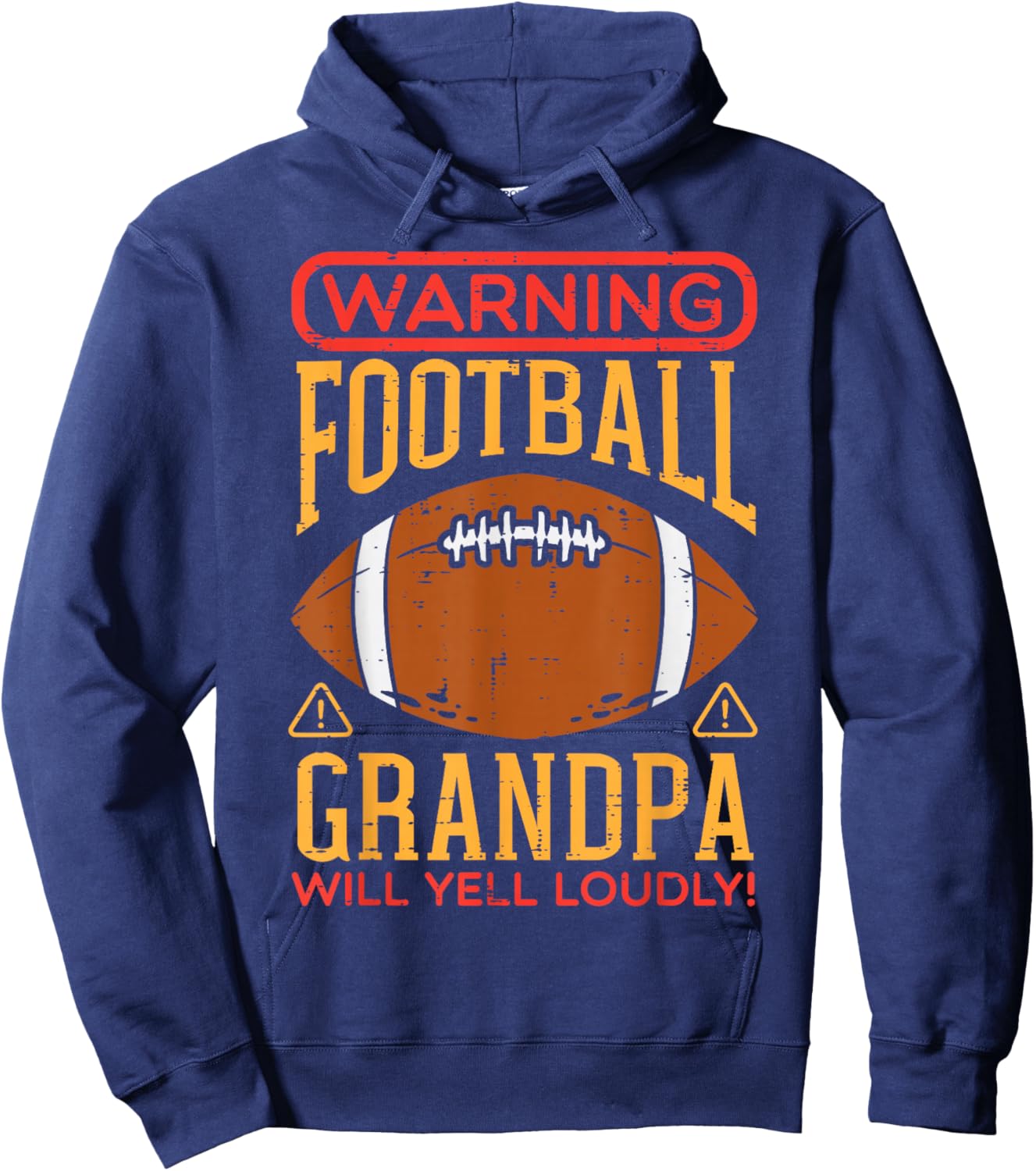 Warning American Football Grandpa Funny Family Matching Men Hoodie - Hoodie | Navy