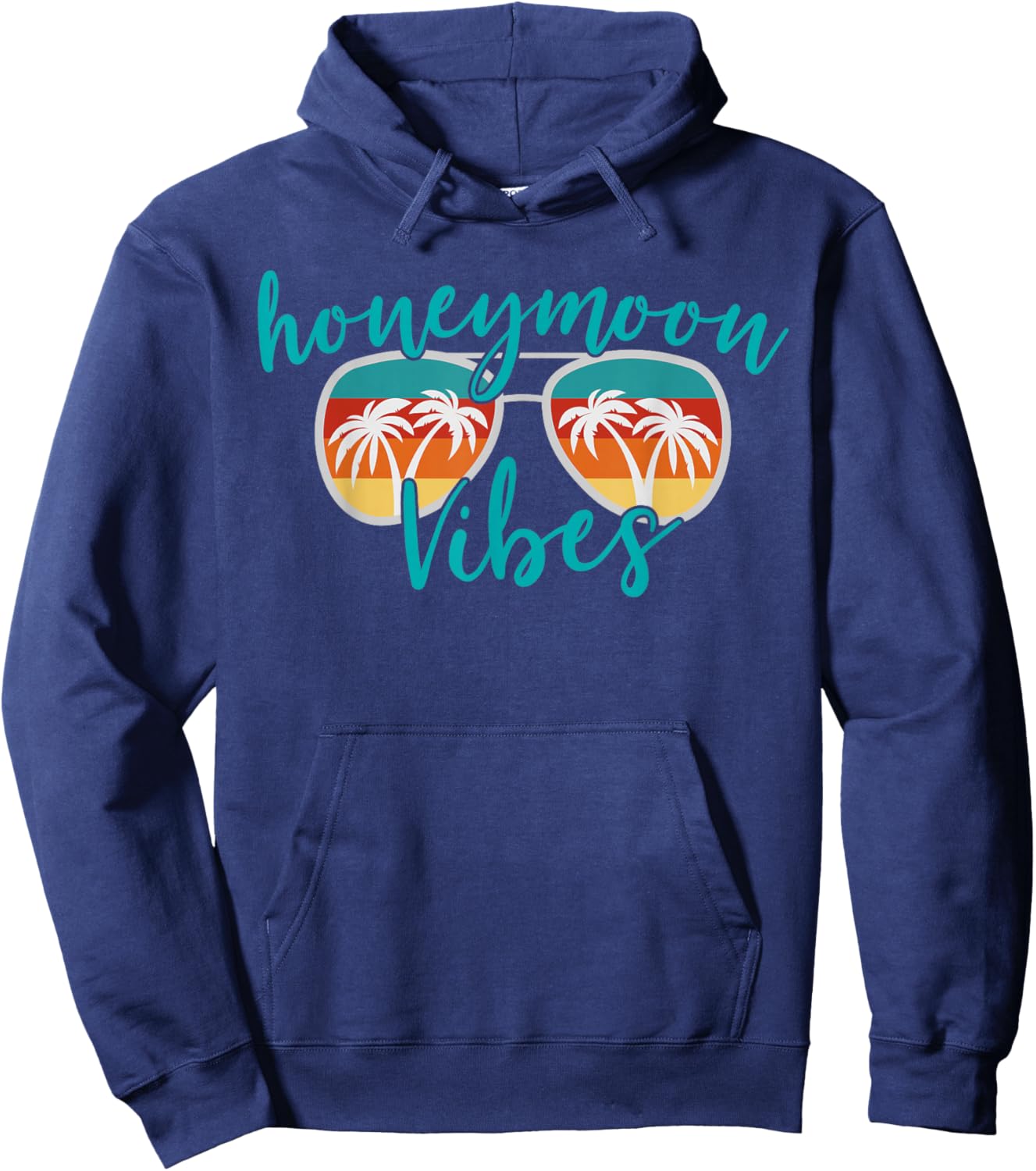 Honeymoon Vibes Cute Couples Trip Matching Vacation Hoodie - Hoodie | Navy