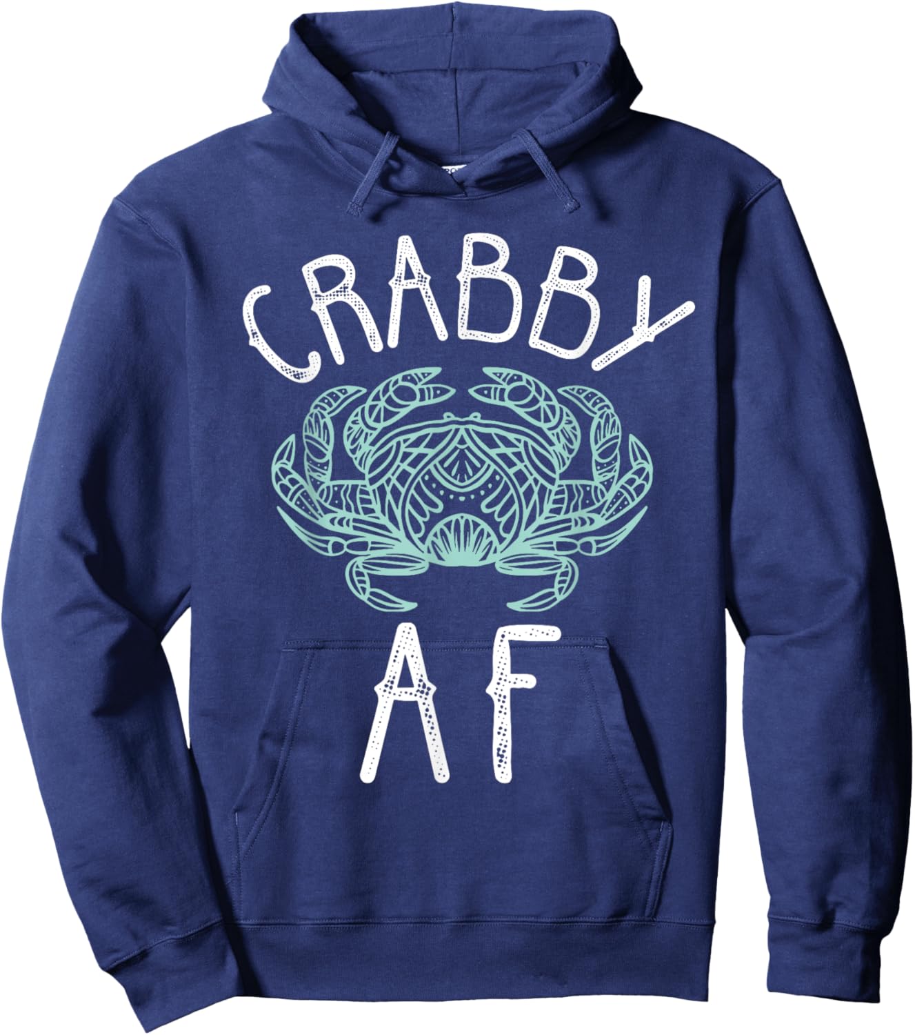 Crabby AF Cancer Crab Zodiac Sign Summer Birthday Women Hoodie - Hoodie | Navy