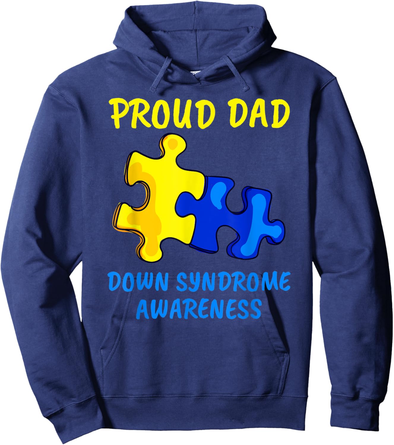 Dad Down Syndrome Awareness Proud Father Down Syndrome Dad Hoodie - Hoodie | Navy
