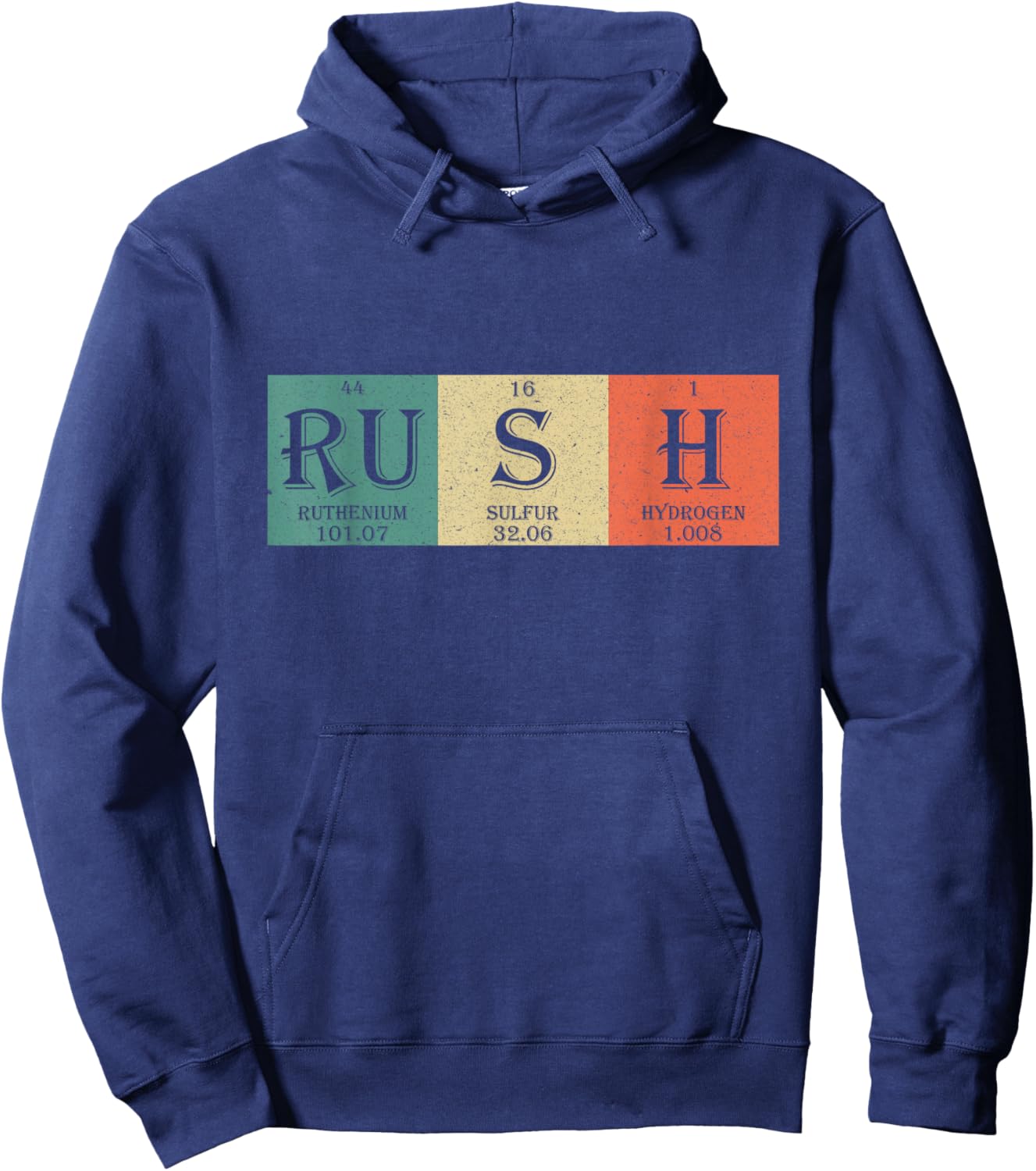 Rush Periodic Table Elements-Rush Chemistry Student/Fan Gift Hoodie - Hoodie | Navy