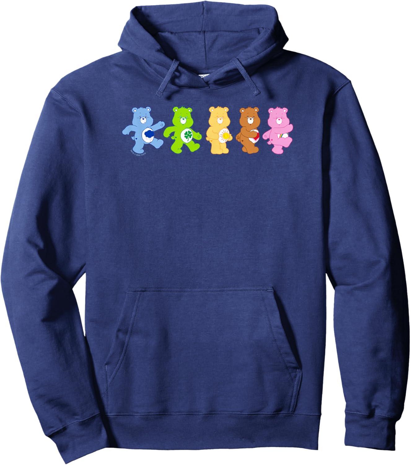 Care Bears Vintage Rainbow Bears Grateful Line Up Hoodie - Hoodie | Navy