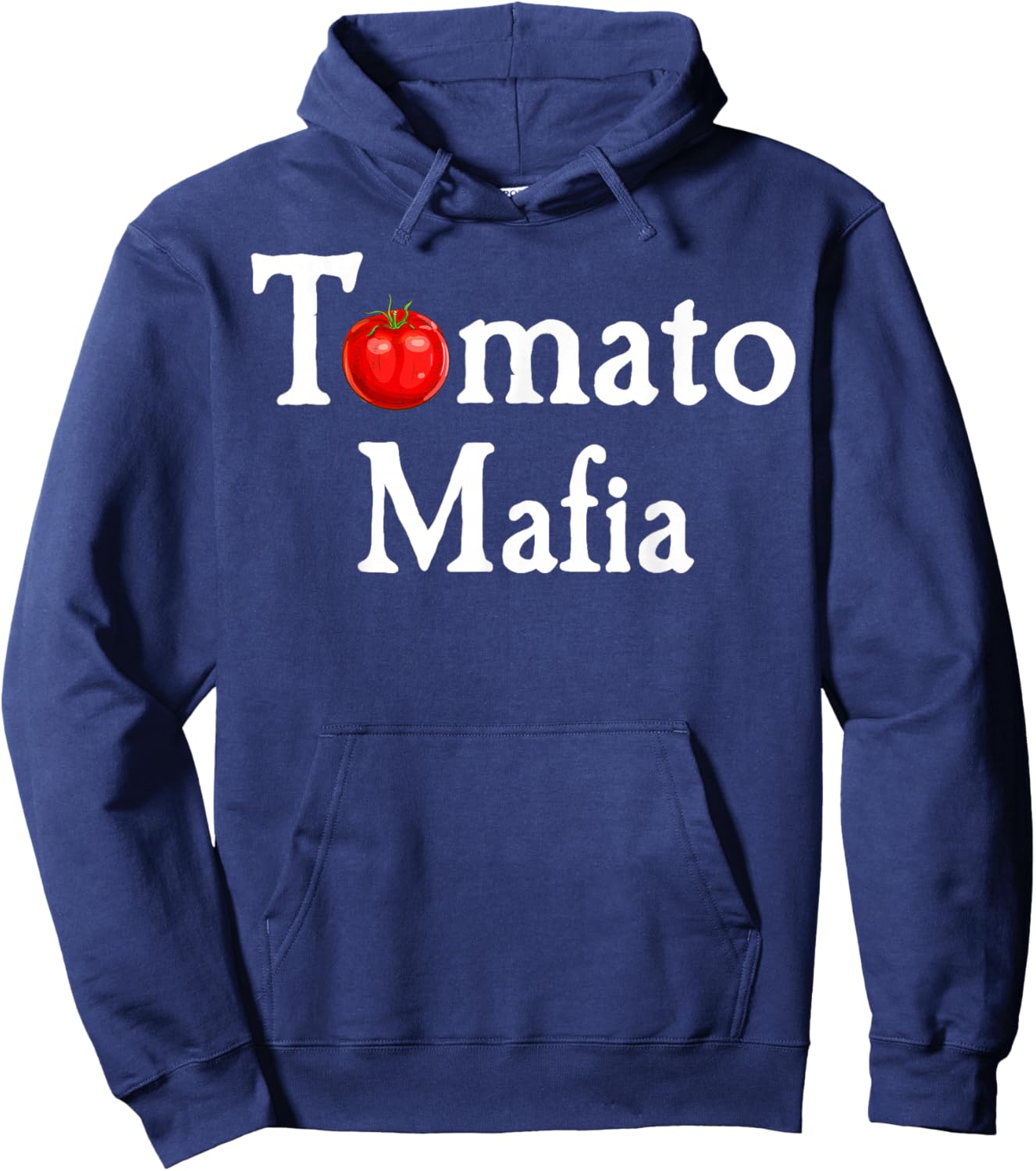 Tomato Mafia | Funny Gardening Lover Graphic Hoodie - Hoodie | Navy