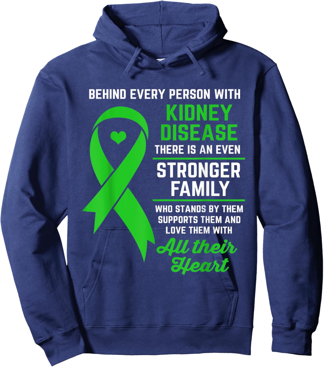 Kidney Disease Awareness Kidney Disease Support Hoodie - Hoodie | Navy