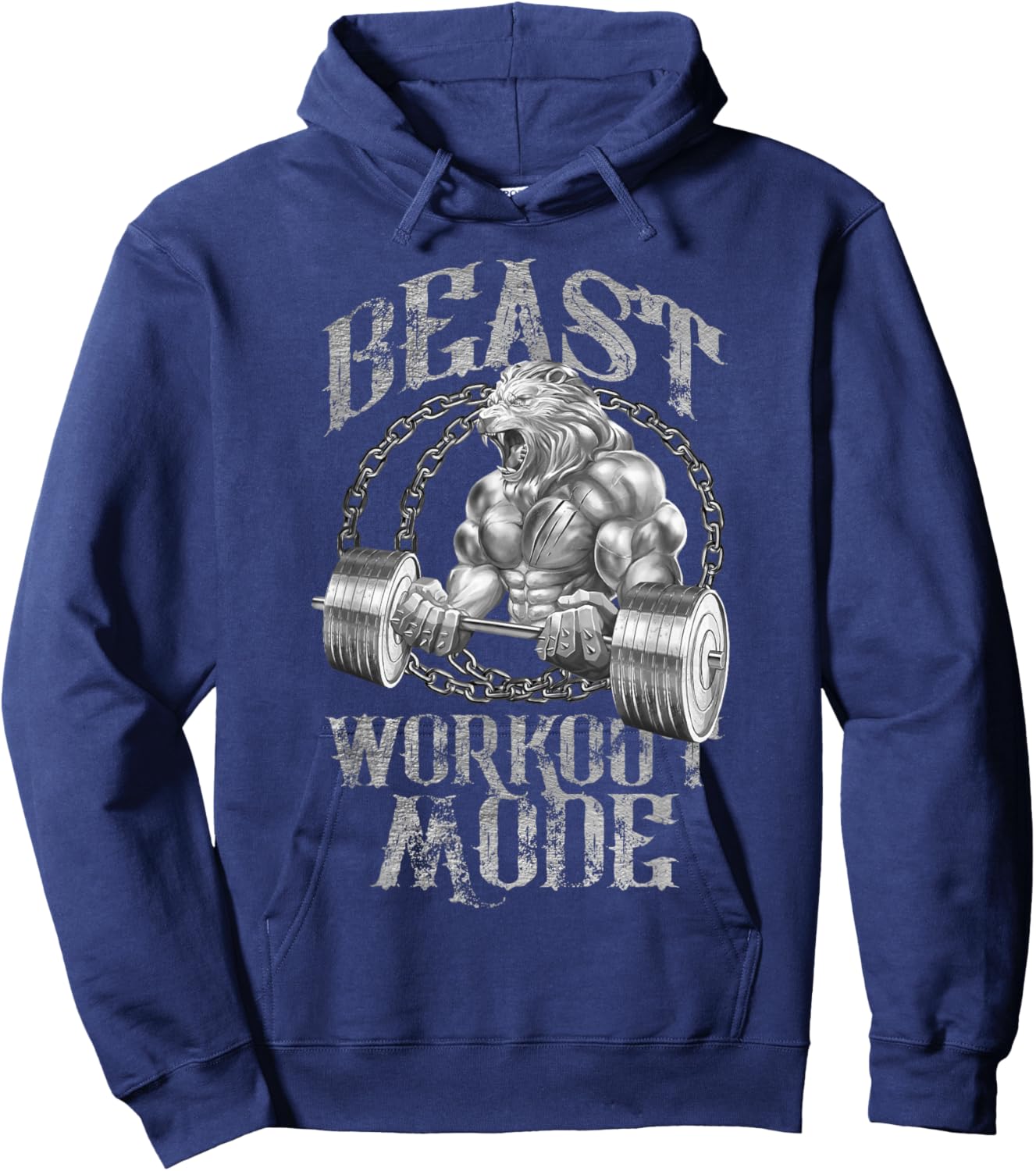 Lion Beast Workout Fashion Weightlifting Lion Gym Fitness Hoodie - Hoodie | Navy