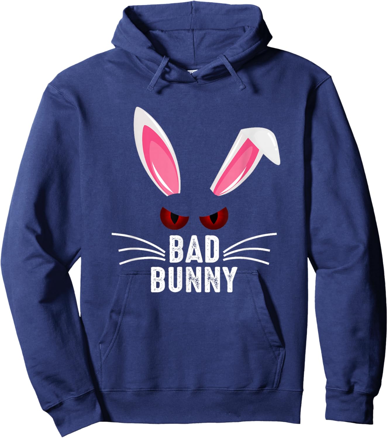 Bad Bunny Scary Rabbit Cool Animal Lover Hoodie - Hoodie | Navy
